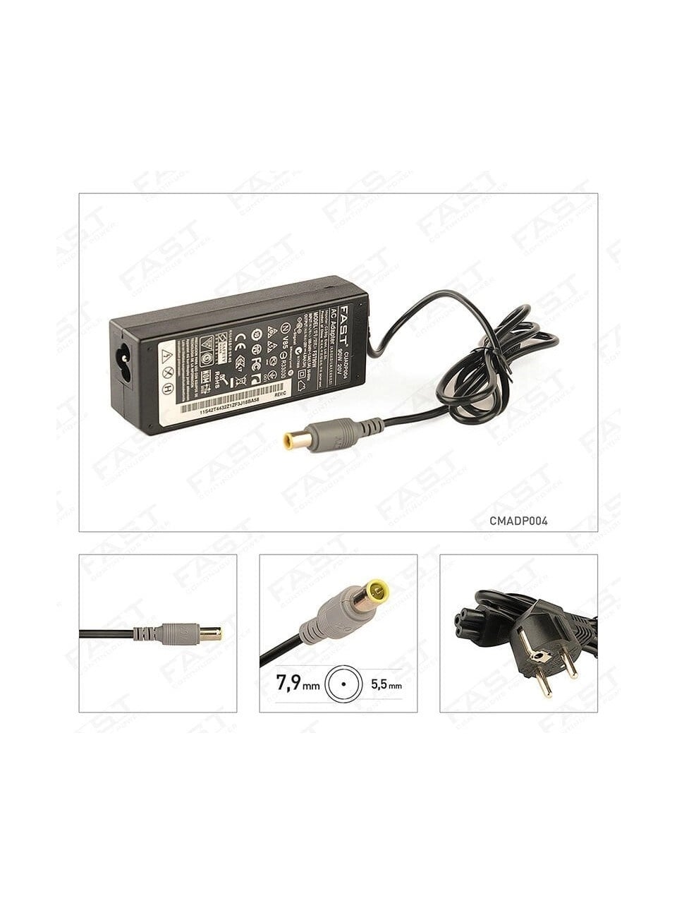 Fast 20V 4.5A 90W Notebook Adaptör (7.9x5.5mm) C04 Lenovo CMADP004