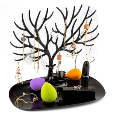 Geyik Tasarımlı Takı Standı Siyah