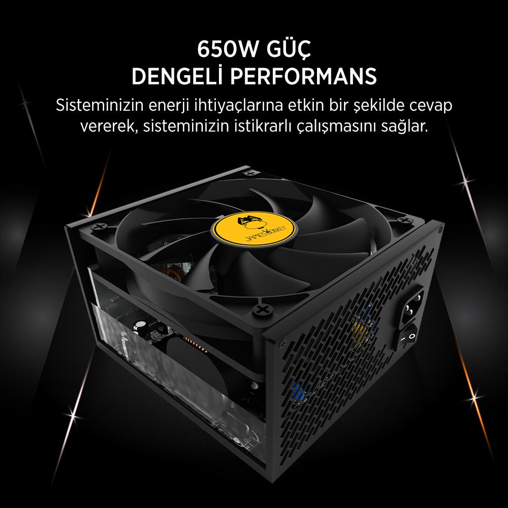 James Donkey JDP650 APFC 12CM 650W Bronze 80+ Power Supply