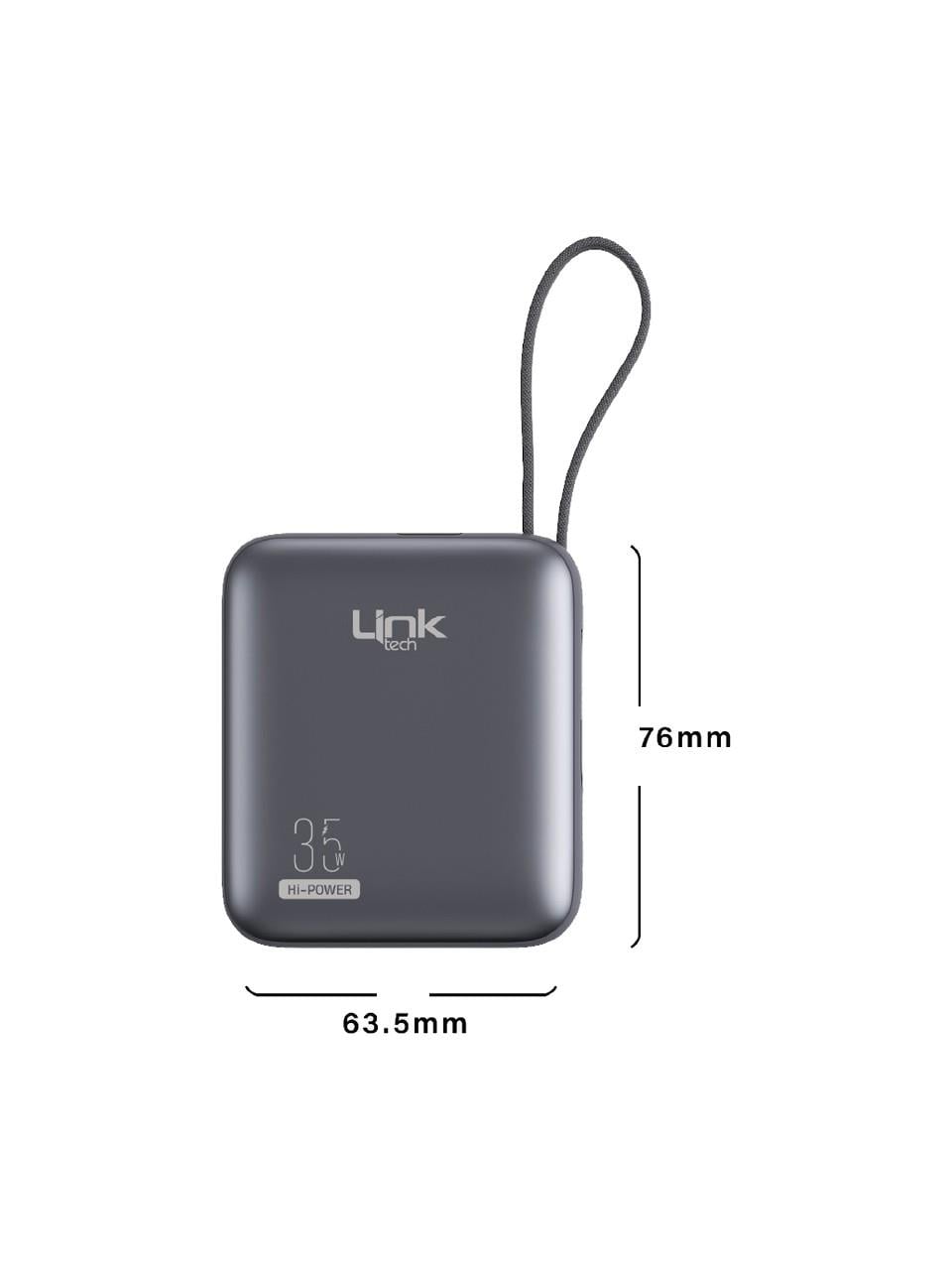 LinkTech PD35 Premium 10000 Mah 35W Süper Hızlı Dahili Kablolu Powerbank