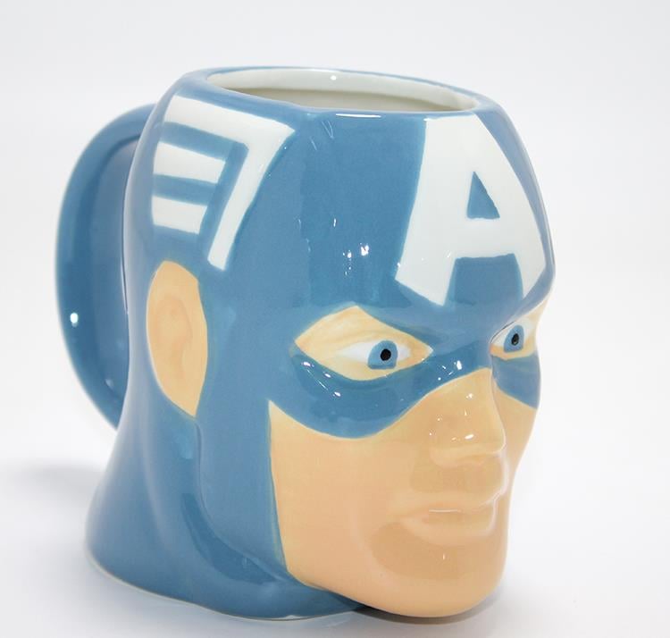 Marvel Captain America (Kaptan Amerika) 3D Kabartmalı  Kupa Bardak