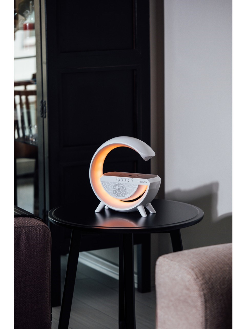 Mikado MD-G111 Rgb Işıklı Kablosuz Şarj Bluetooth Hoparlör Speaker 15 Watt Beyz 1800MAH Bt/tf/usb Wireless