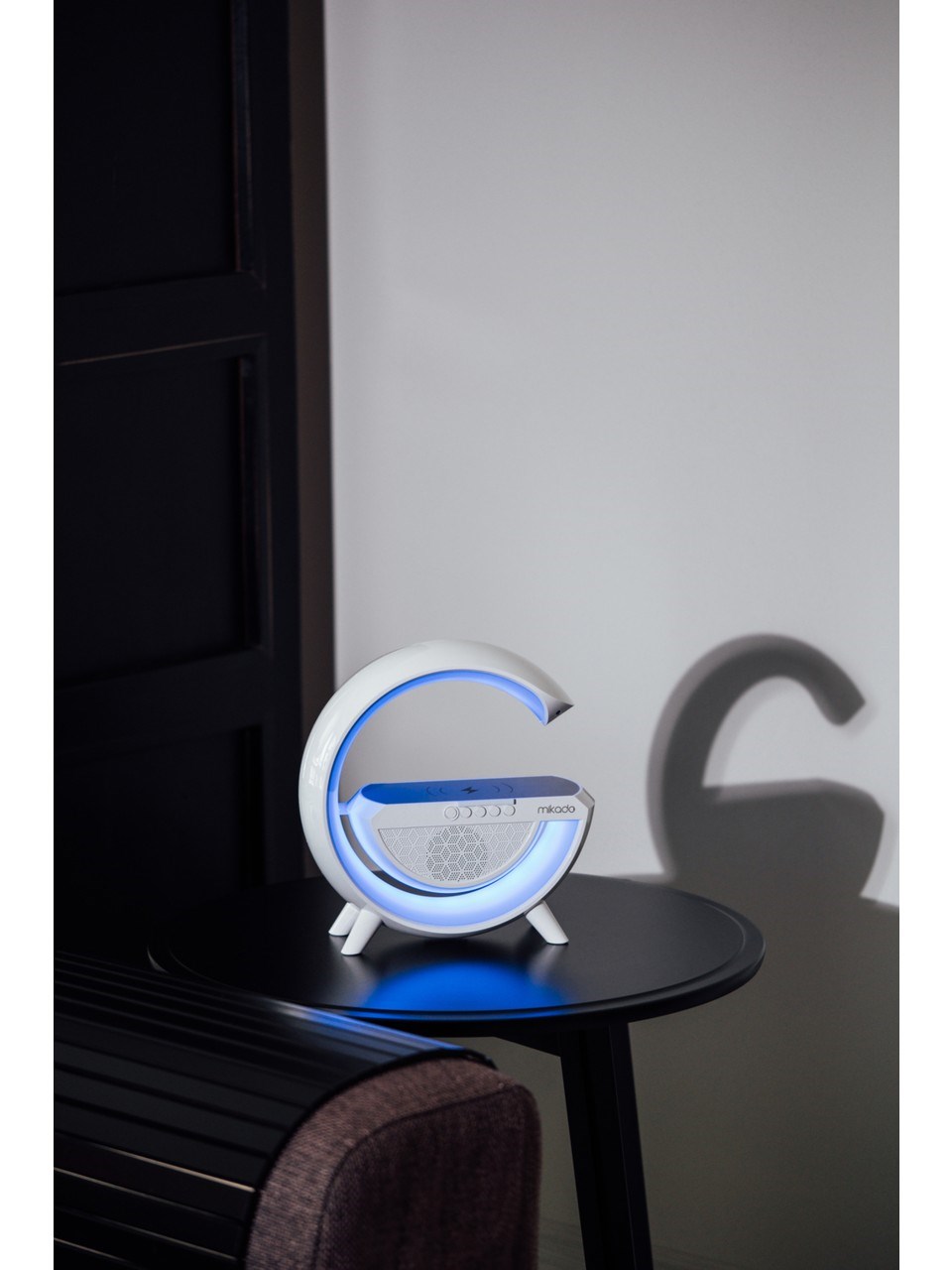 Mikado MD-G111 Rgb Işıklı Kablosuz Şarj Bluetooth Hoparlör Speaker 15 Watt Beyz 1800MAH Bt/tf/usb Wireless