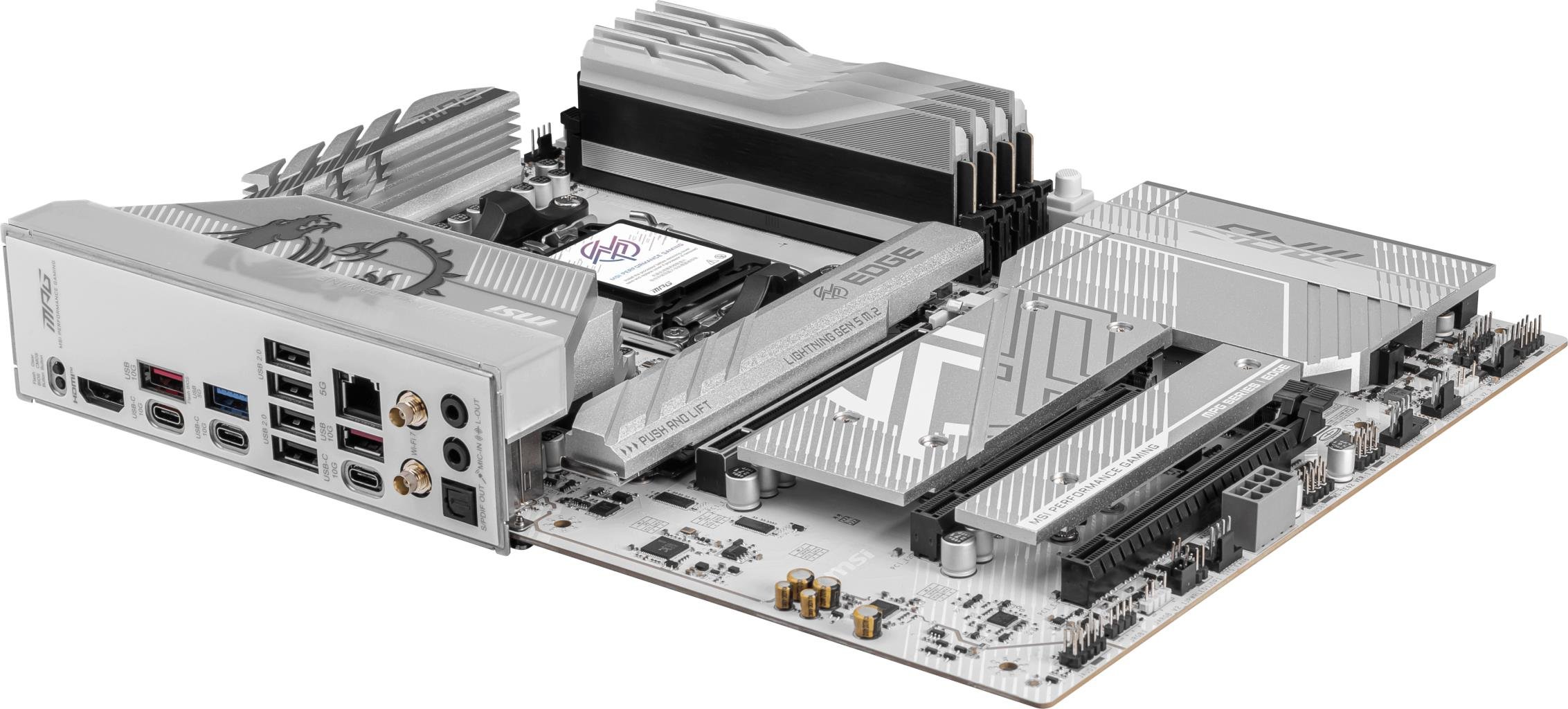 MSI MPG B850 EDGE TI WIFI AM5 DDR5 8400MHZ(OC) HDMI 4x M.2 USB 10Gbs 5G LAN WI-FI 7 ATX