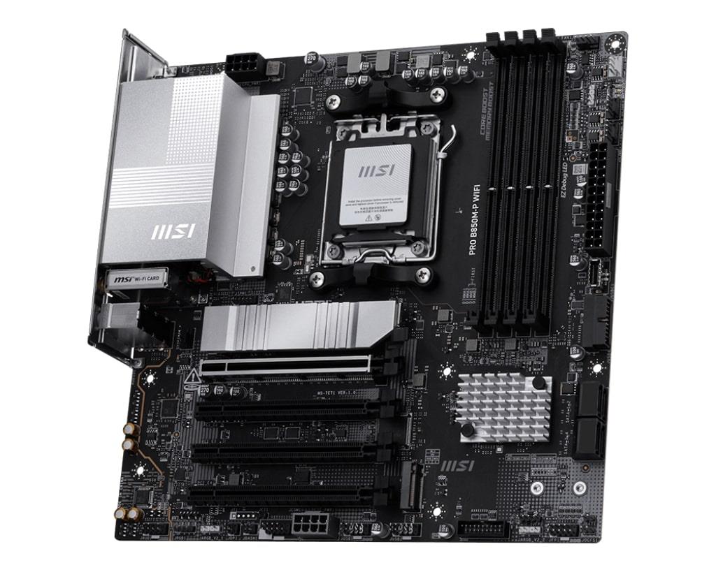 MSI PRO B850M-P WIFI DDR5 AM5 8200MHZ(OC) HDMI DP 3X M.2 USB 10GBS 5G LAN WI-FI 7 MATX
