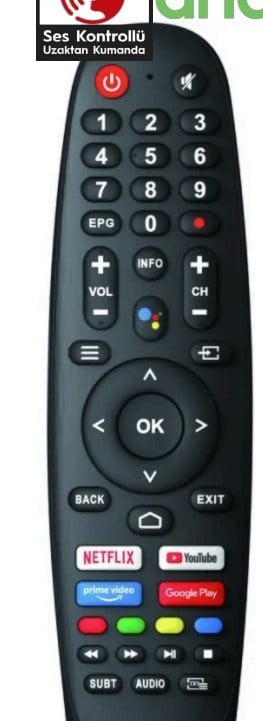 Onvo Profilo Blaupunkt Androıd Tv ses Komutlu Kumanda OZT 302-O