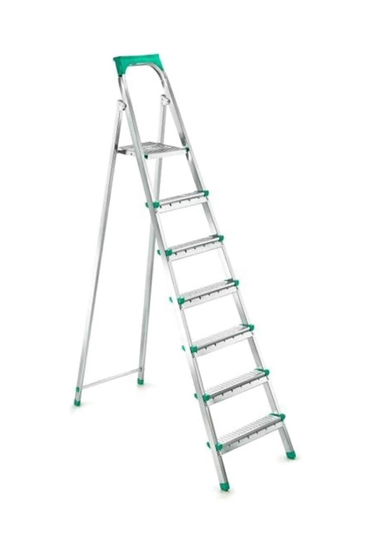 Perilla Profil Merdiven GI200 11005 5+1 Basamaklı Metal Klasik Yapı Gümüş Gri Renkli