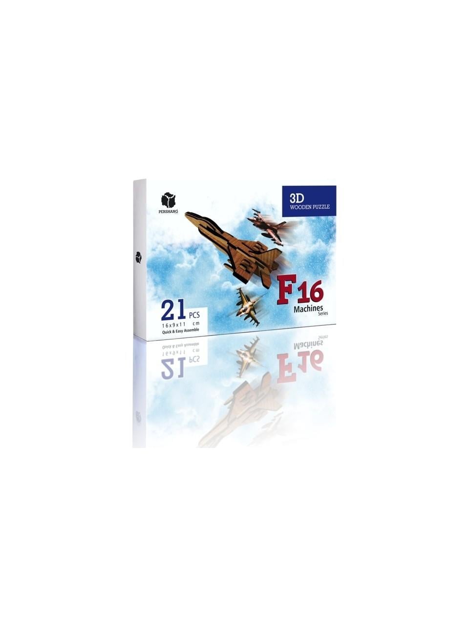 Pershang F16 Uçağı 21 Parça Ahşap 3D Puzzle