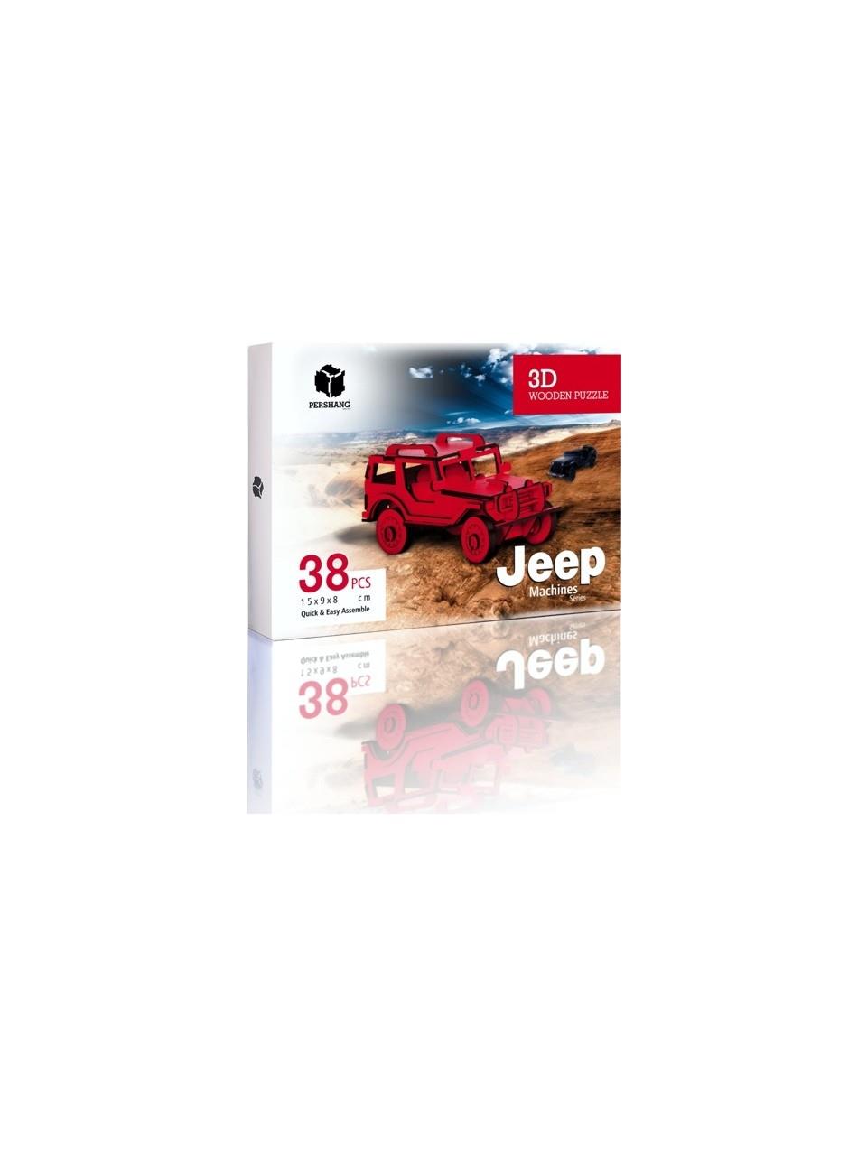 Pershang Jeep 64 Parça Ahşap 3D Puzzle