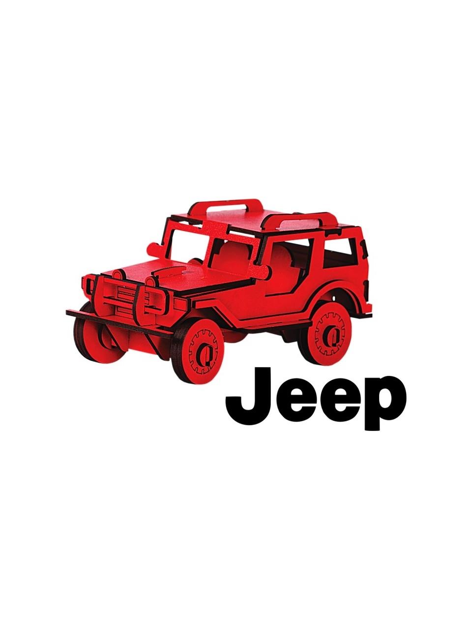 Pershang Jeep 64 Parça Ahşap 3D Puzzle