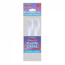 Plastik Çatal Seti - 10'lu Paket - Beyaz Renk - Kullan At Çatal