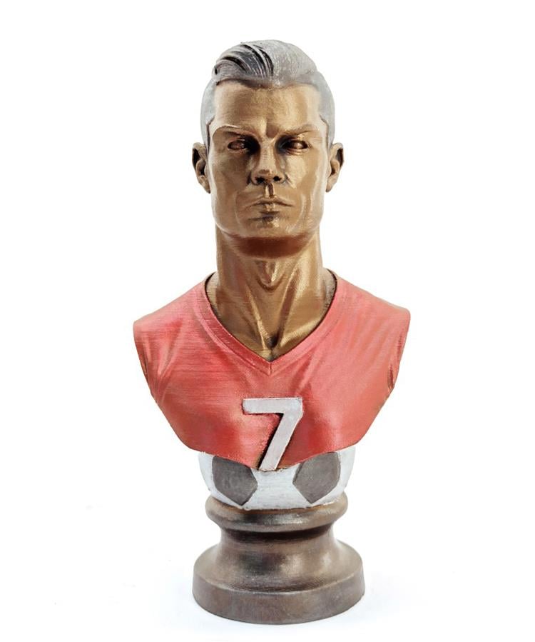 Polyester Ronaldo Figürü Büst