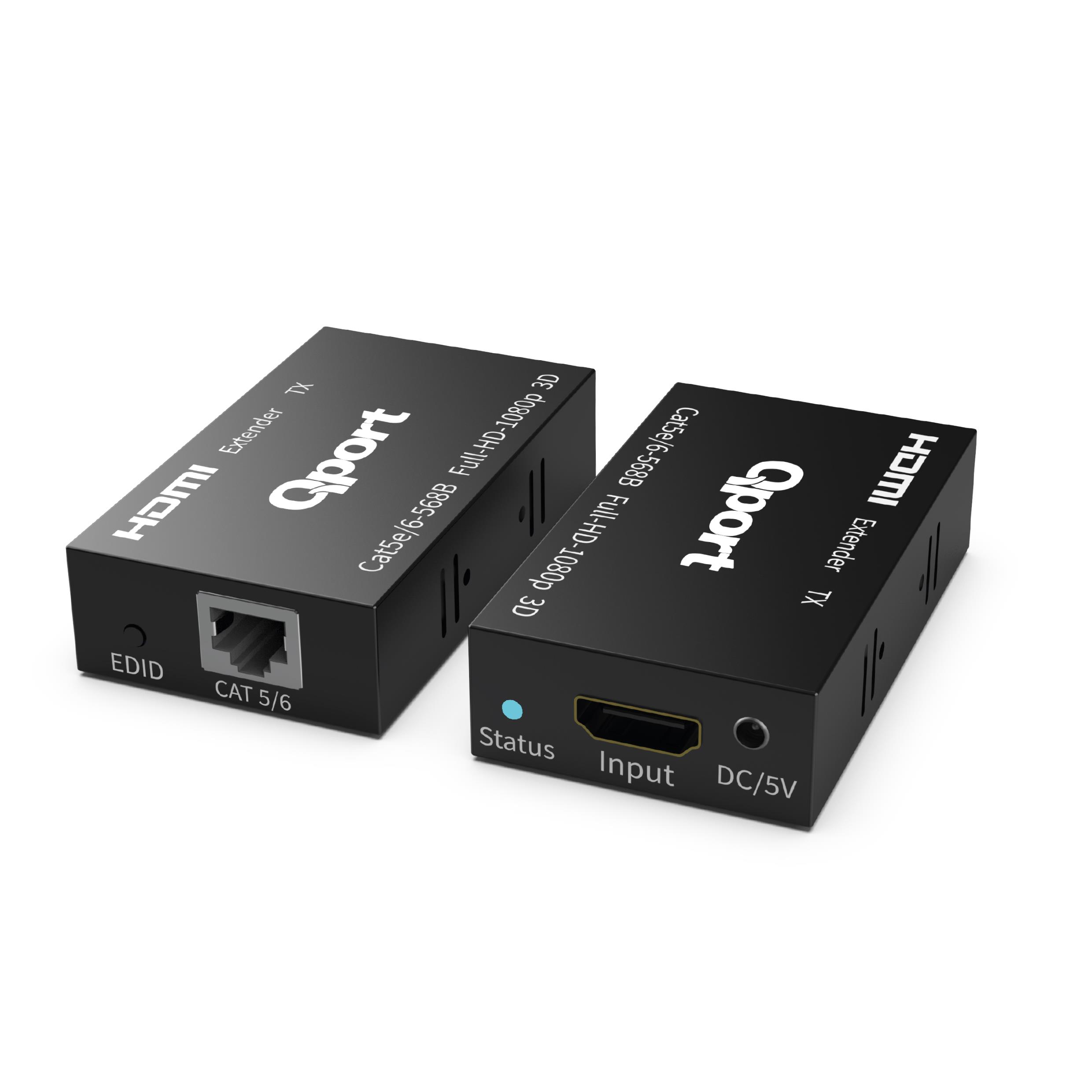 QPORT Q-HEX3 HDMI EXTENDER CAT6 60M 2 LI PAKET