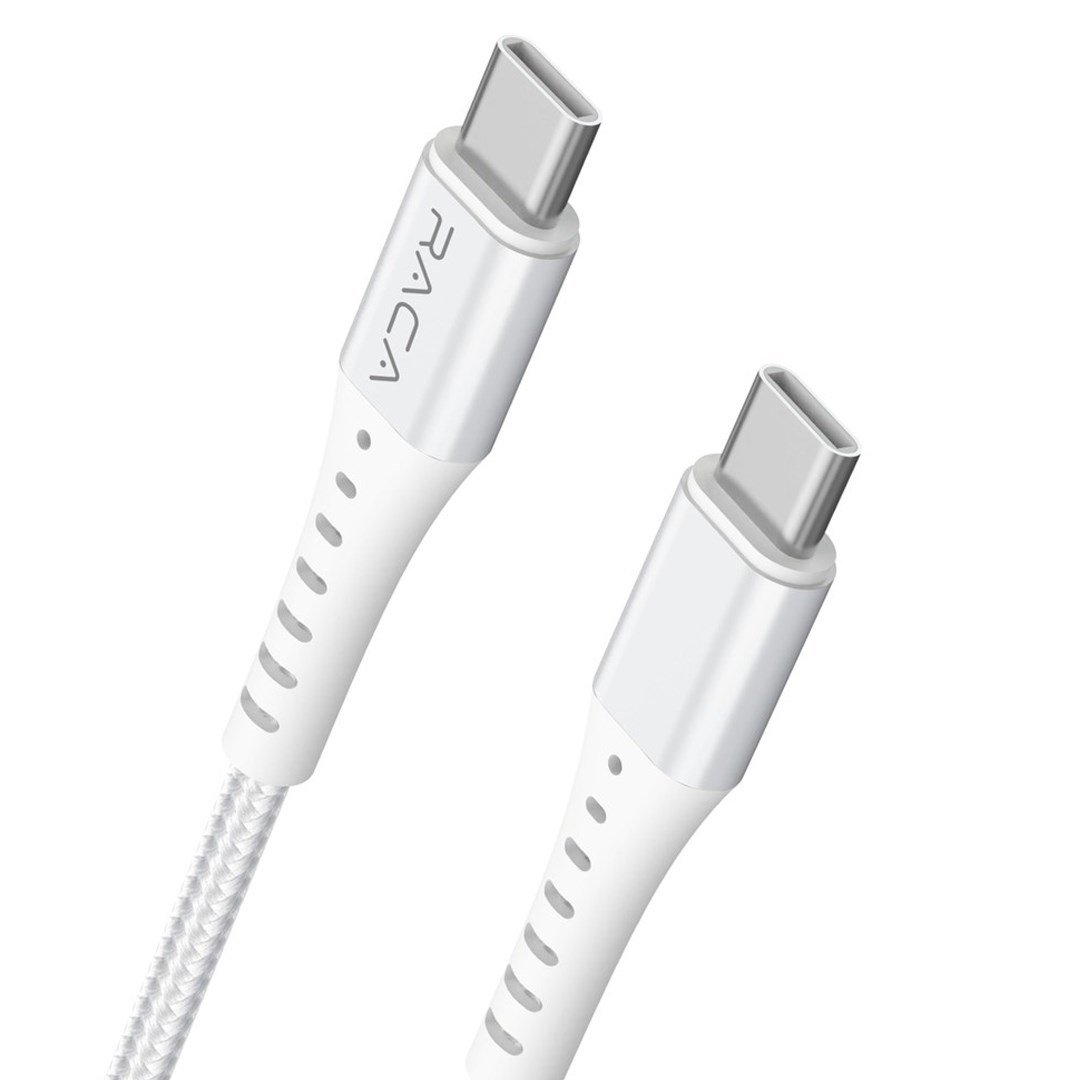 RACA RC10B 60 WATT TYPE-C TO TYPE-C ŞARJ VE DATA KABLOSU (1 METRE) - BEYAZ
