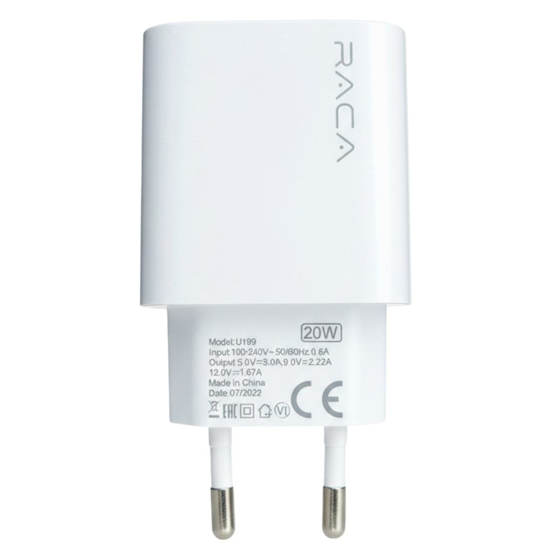 RACA U199 PD20 WATT TYPE-C BEYAZ HIZLI ŞARJ CİHAZI BAŞLIK ADAPTÖRÜ