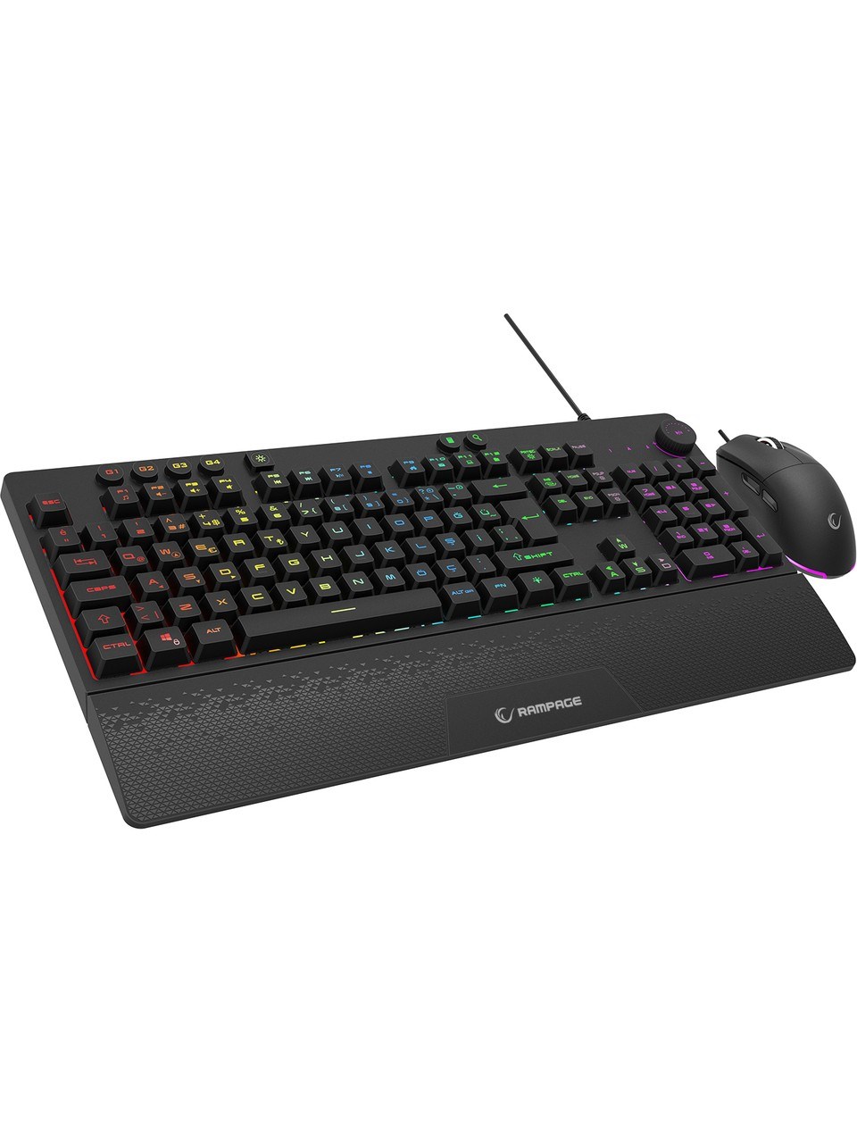 Rampage Eclıpse Siyah USB Rgb Aydınlatmalı Q Gaming 4 Tuş Makrolu Oyuncu Klavye Mouse Set