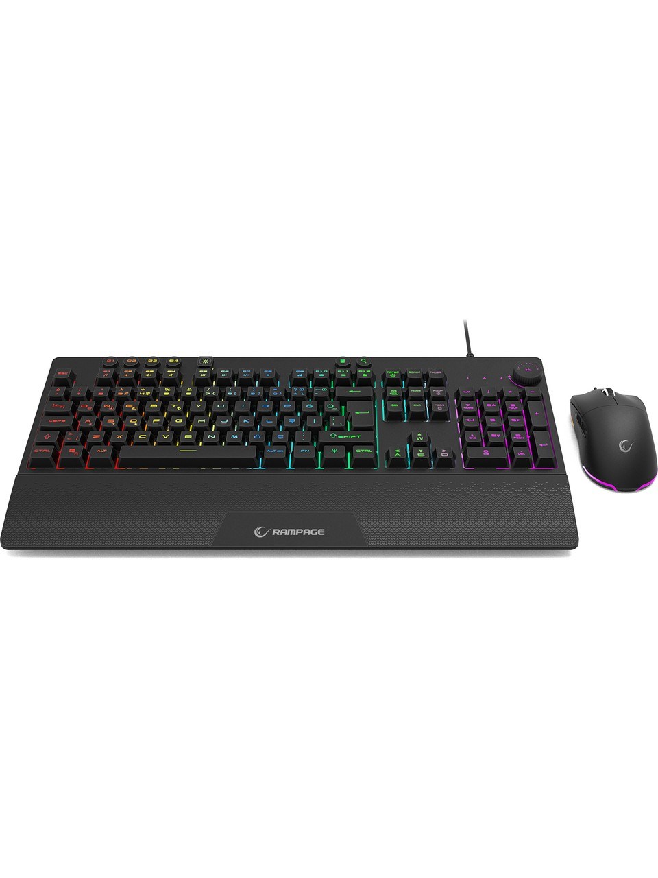 Rampage Eclıpse Siyah USB Rgb Aydınlatmalı Q Gaming 4 Tuş Makrolu Oyuncu Klavye Mouse Set