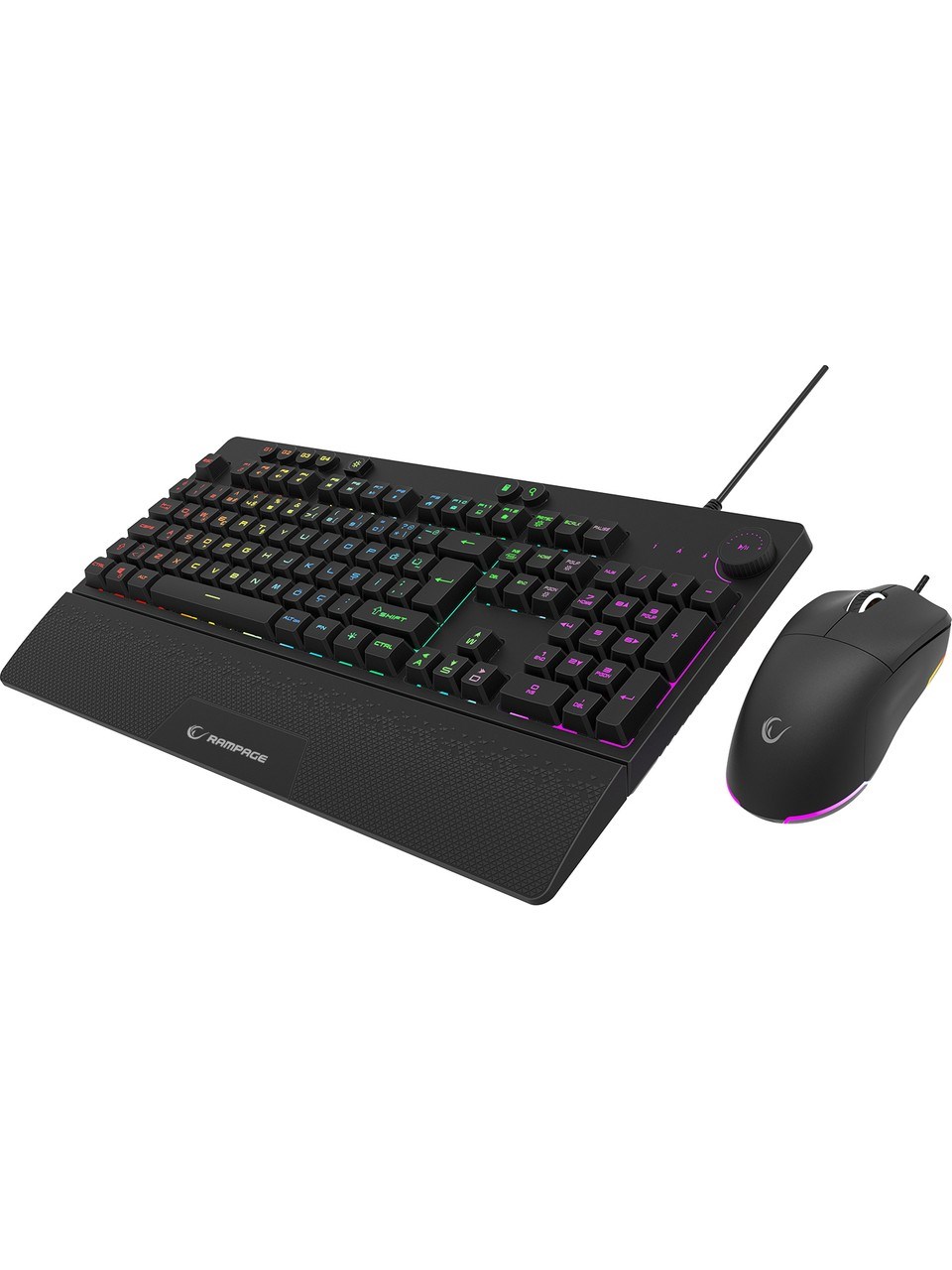 Rampage Eclıpse Siyah USB Rgb Aydınlatmalı Q Gaming 4 Tuş Makrolu Oyuncu Klavye Mouse Set