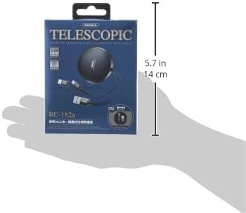 Remax Rc-182A Creation Serisi 2A 2'si 1 Arada Teleskopik Veri Kablosu (Micro ve Type C için) - Siyah, USB