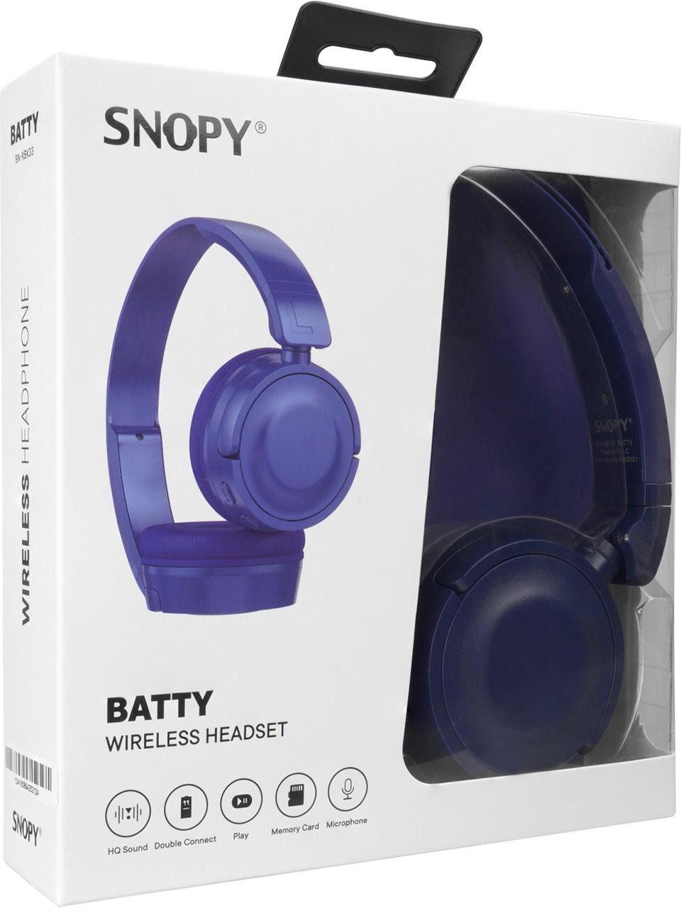 Snopy Sn-Xbk33 Batty Siyah Tf Kart Özellikli Bluetooth 5.0 Katlanabilir Kulak Üstü Kulaklık