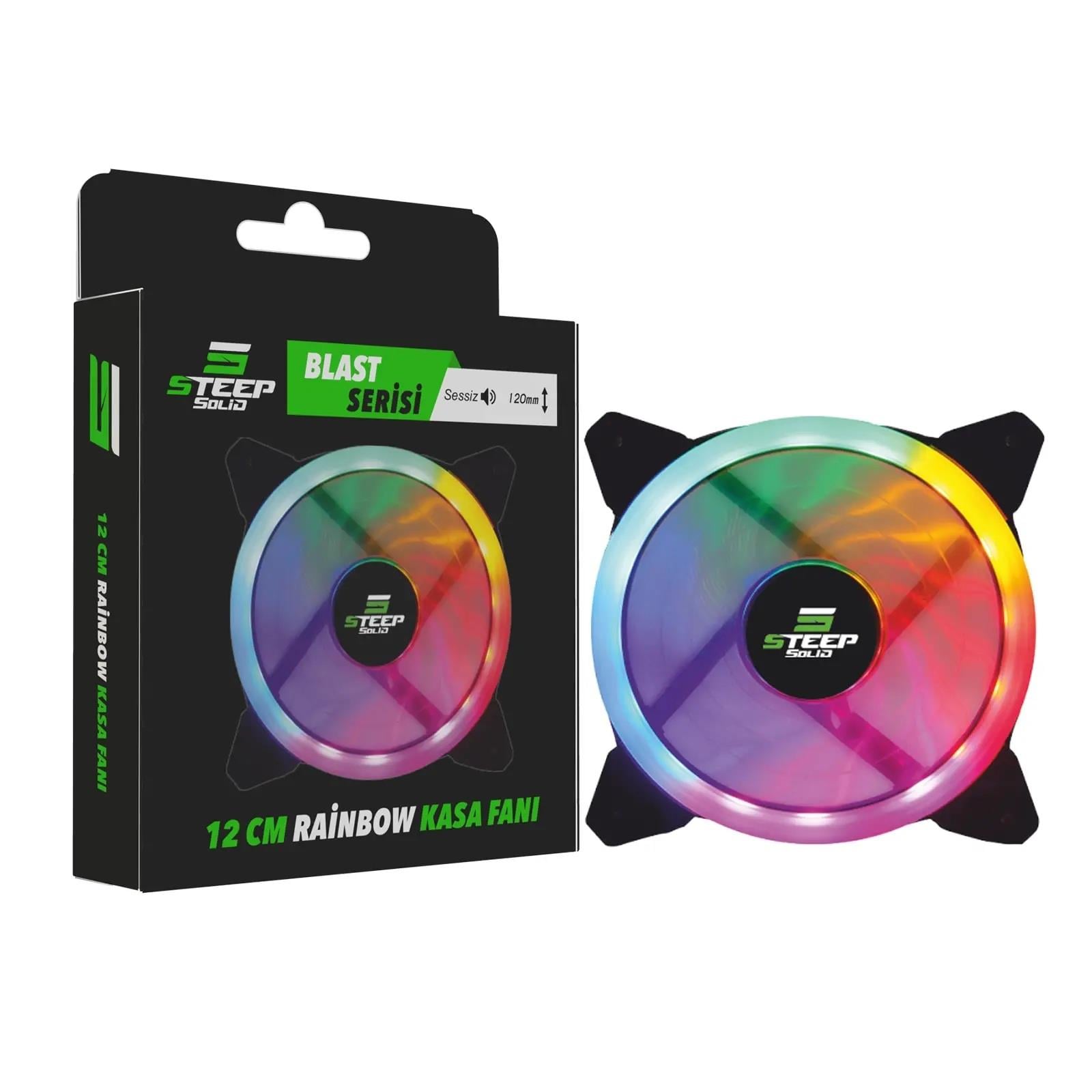 STEEP SOLİD 12CM RAINBOW KASA FANI