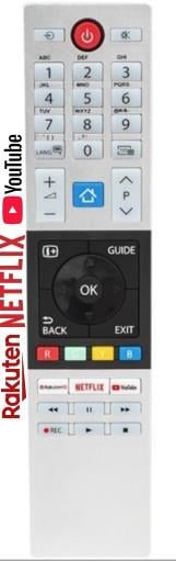 Toshiba CT-8528 Netflix-Youtube-Rakuten Tv Tuşlu Lcd-Led Tv Kumanda