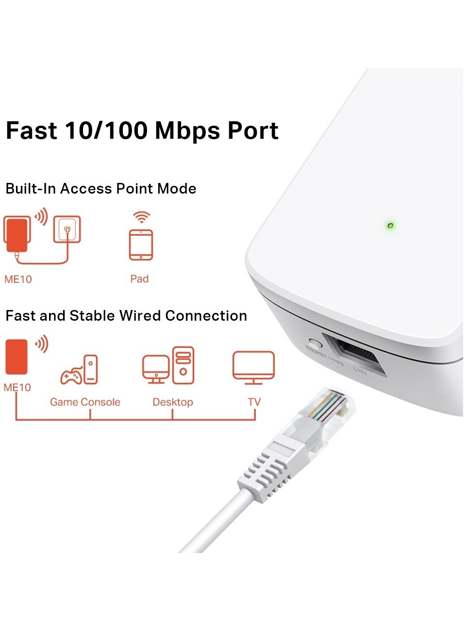 TP-Link Mercusys ME10 Wi Fi Menzil Genişletici