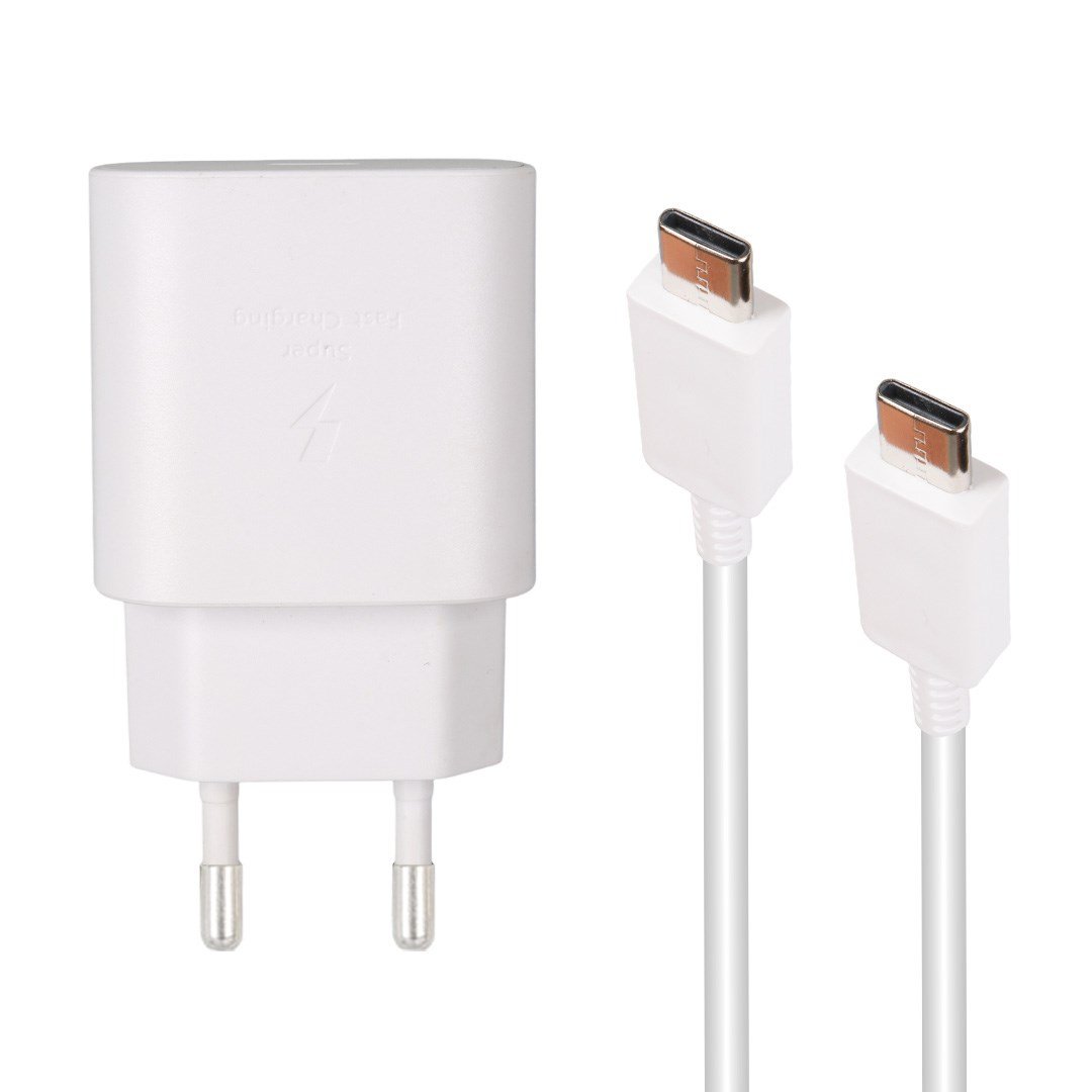 WEKO WK-27878 NOTE10 25 WATT BEYAZ ŞARJ BAŞLIK ADAPTÖRÜ + TYPE-C TO TYPE-C KABLO