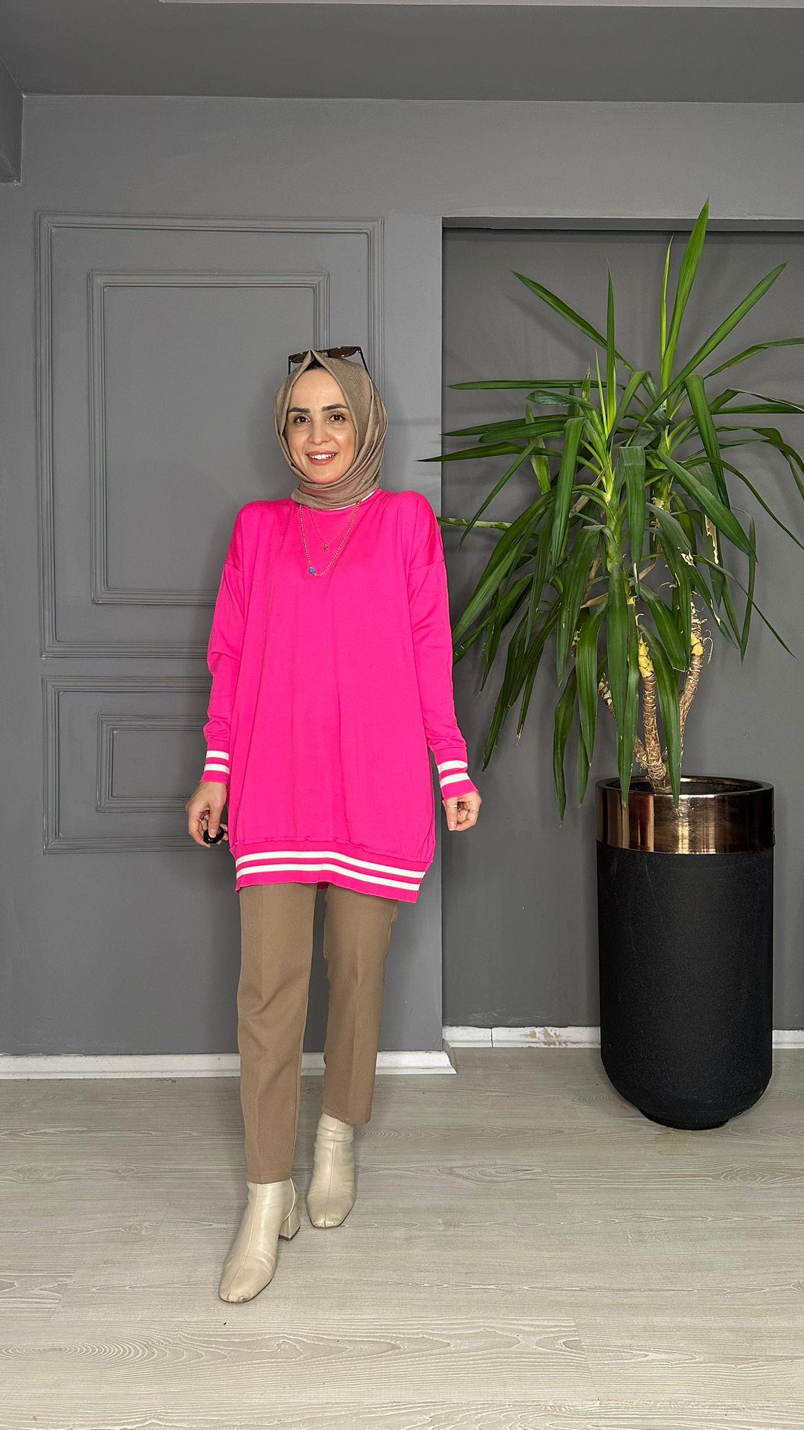  40422 TRİKO KAZAK PEMBE