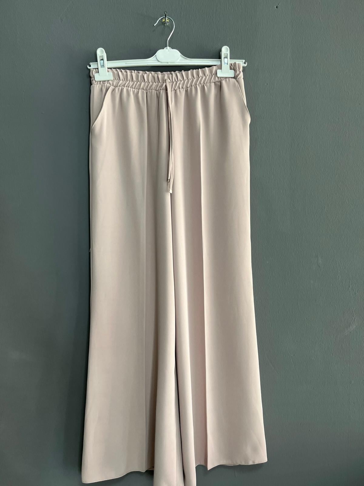 0339 KREP KUMAŞ PANTOLON KREM 
