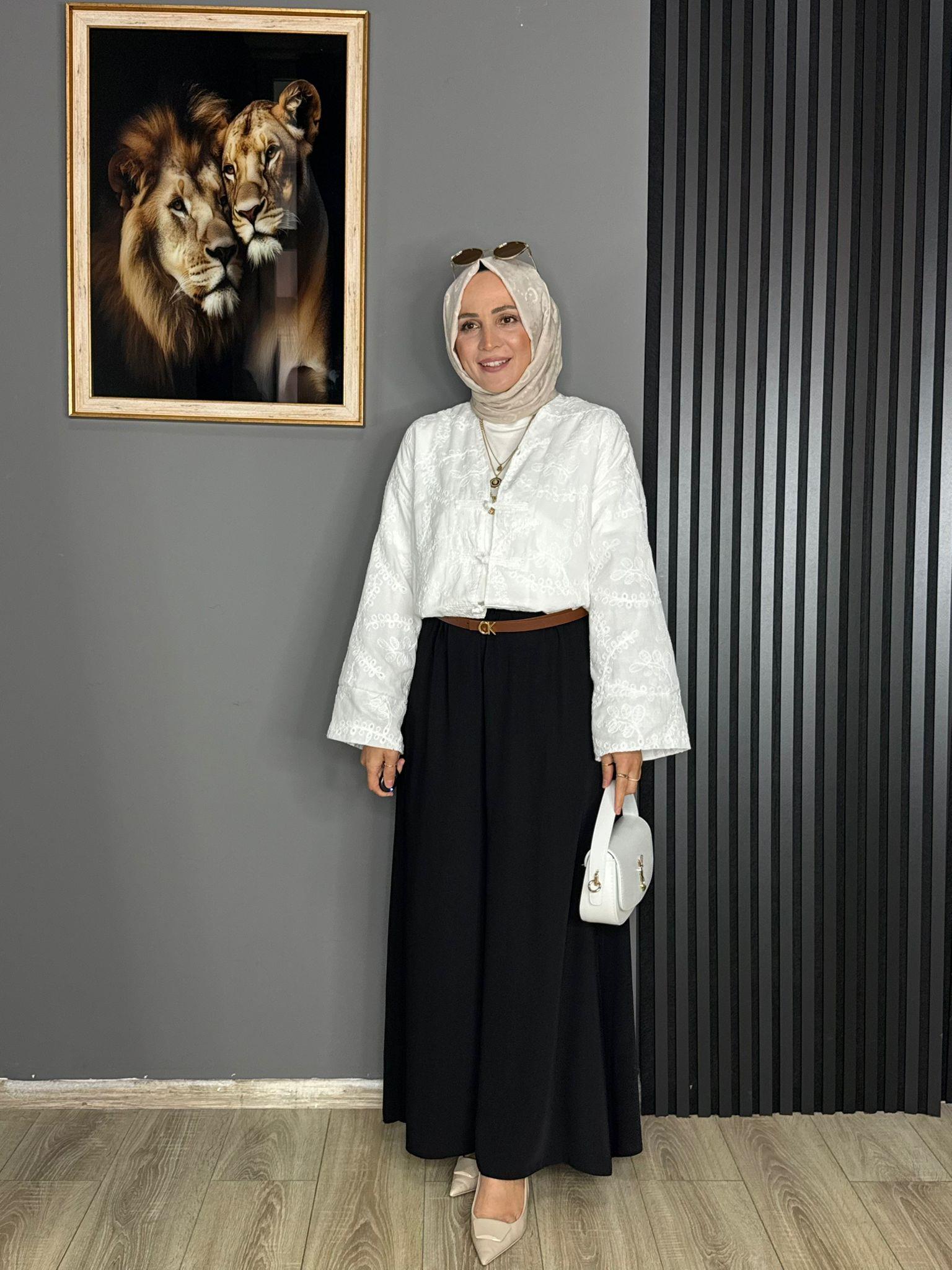 0347 KREP KUMAŞ PANTOLON SİYAH 