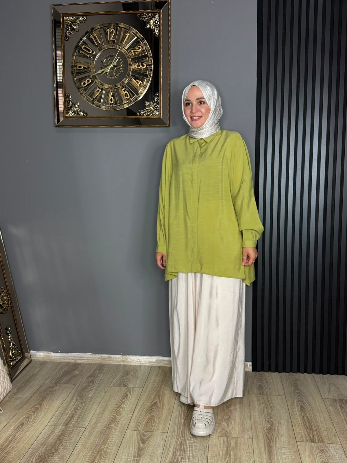 10778 AYROBİN GÖMLEK YEŞİL STD