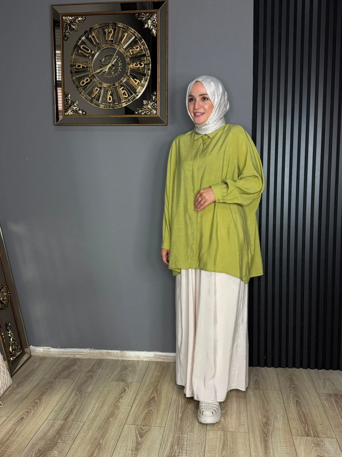 10778 AYROBİN GÖMLEK YEŞİL STD