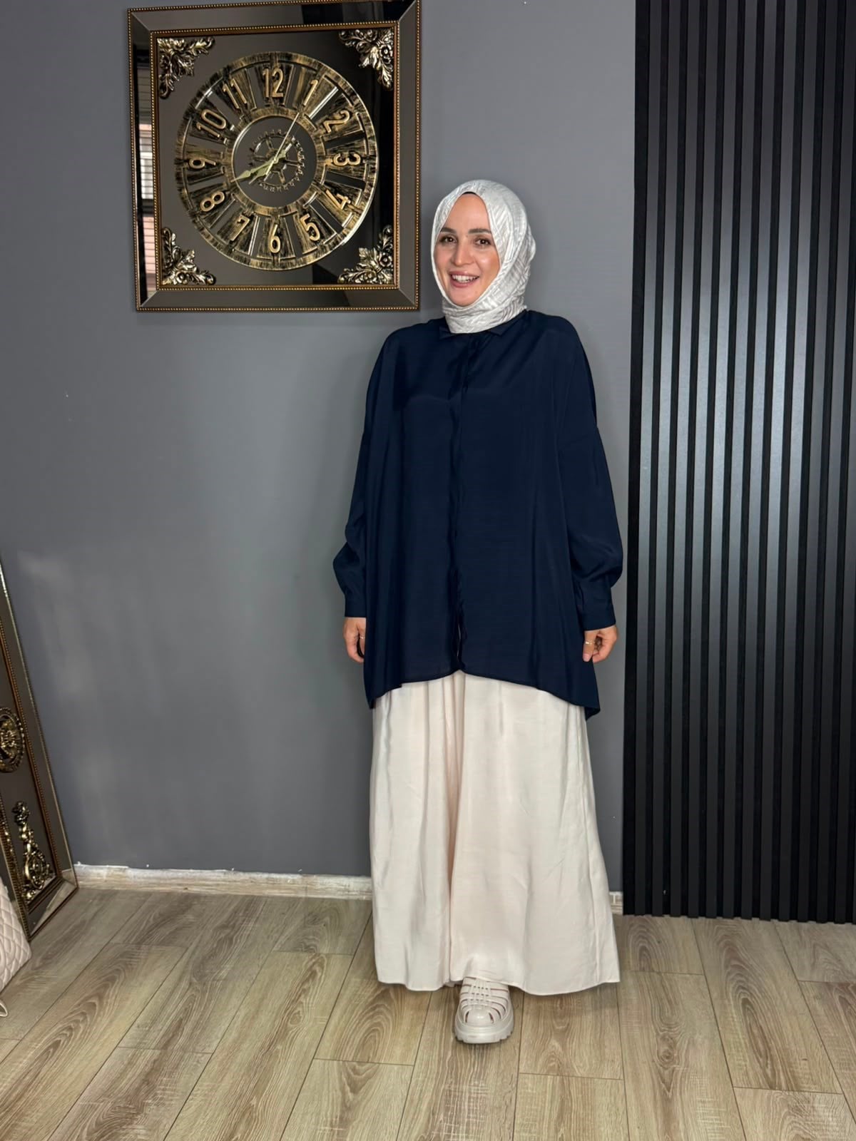 10778 TENSEL GÖMLEK LACİVERT STD