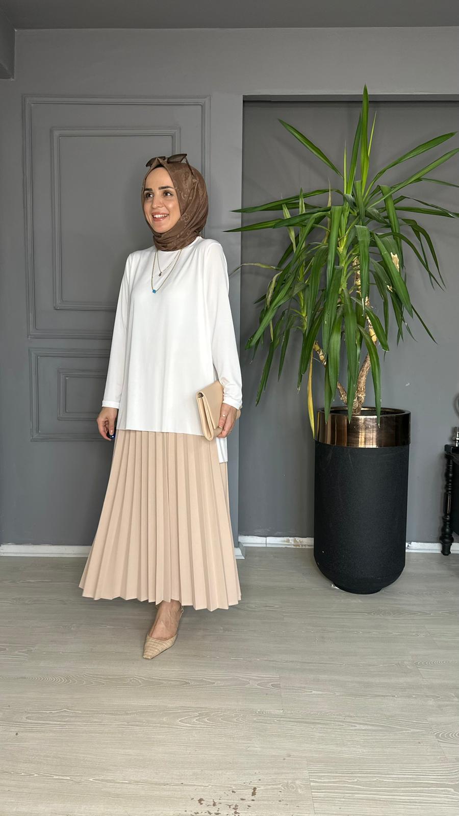 1267 SANDY TUNİK BEYAZ 