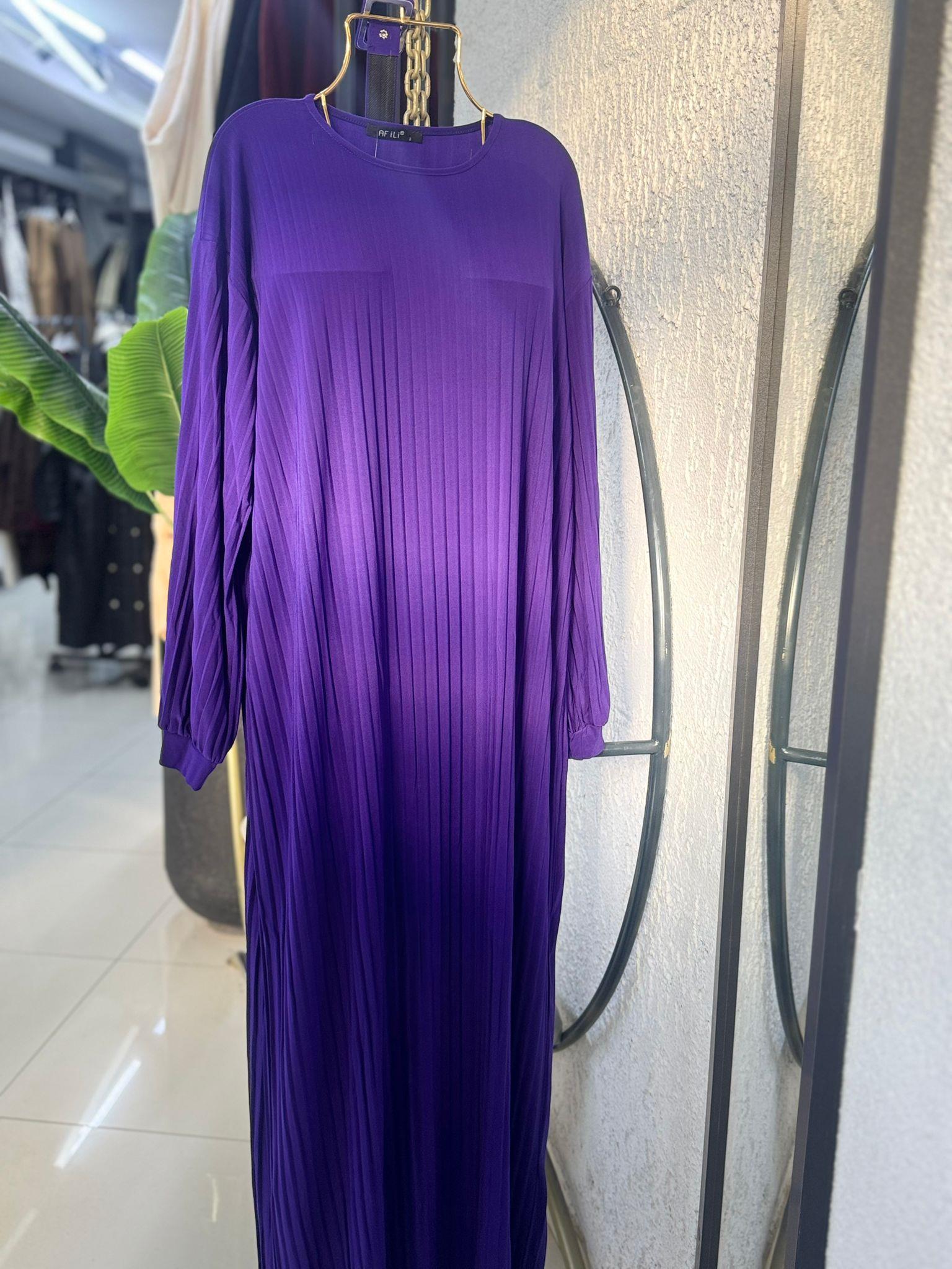 1505 SANDY KUMAŞ PİLİSELİ ELBİSE 