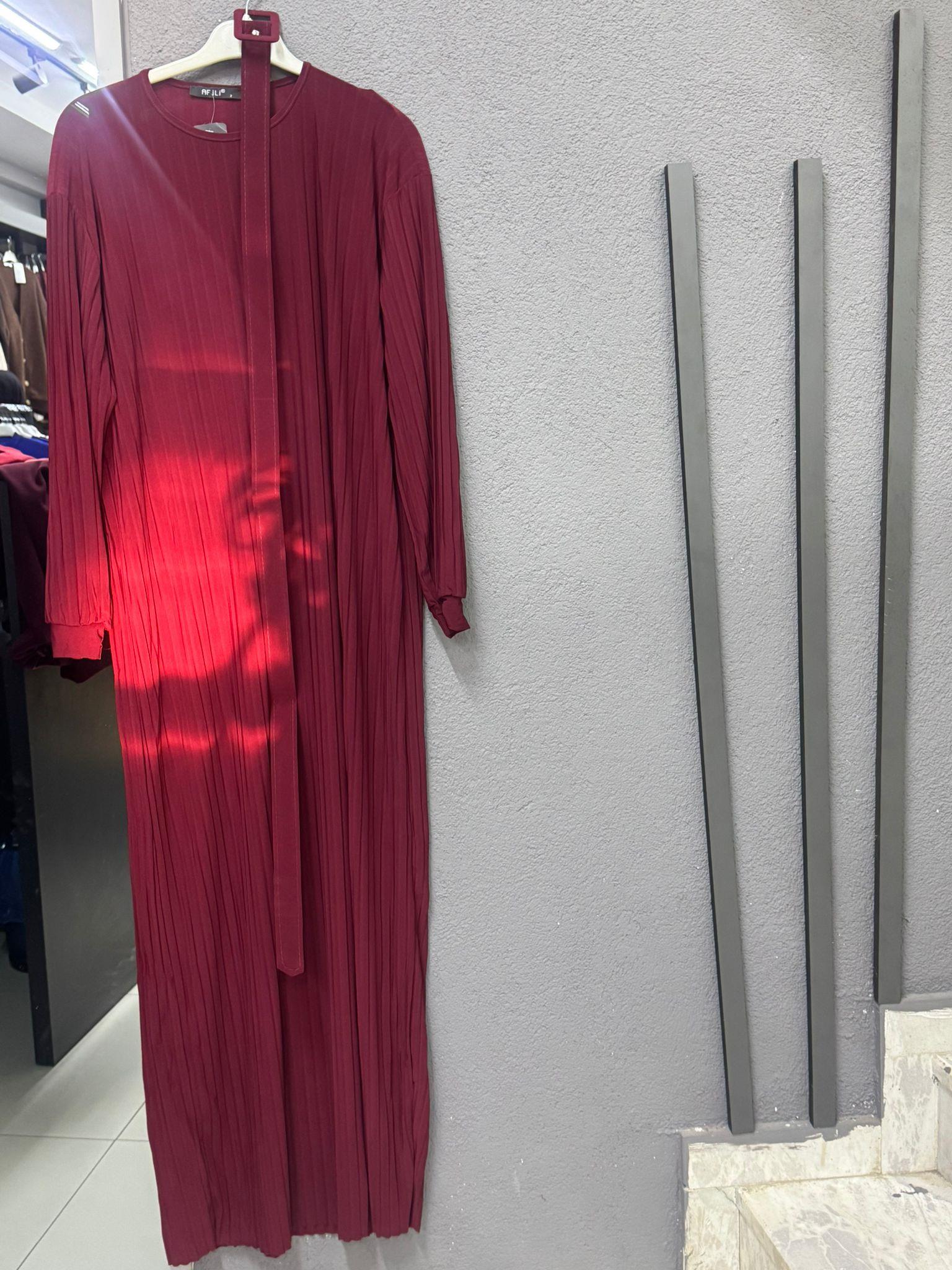 1505 SANDY KUMAŞ PİLİSELİ ELBİSE 