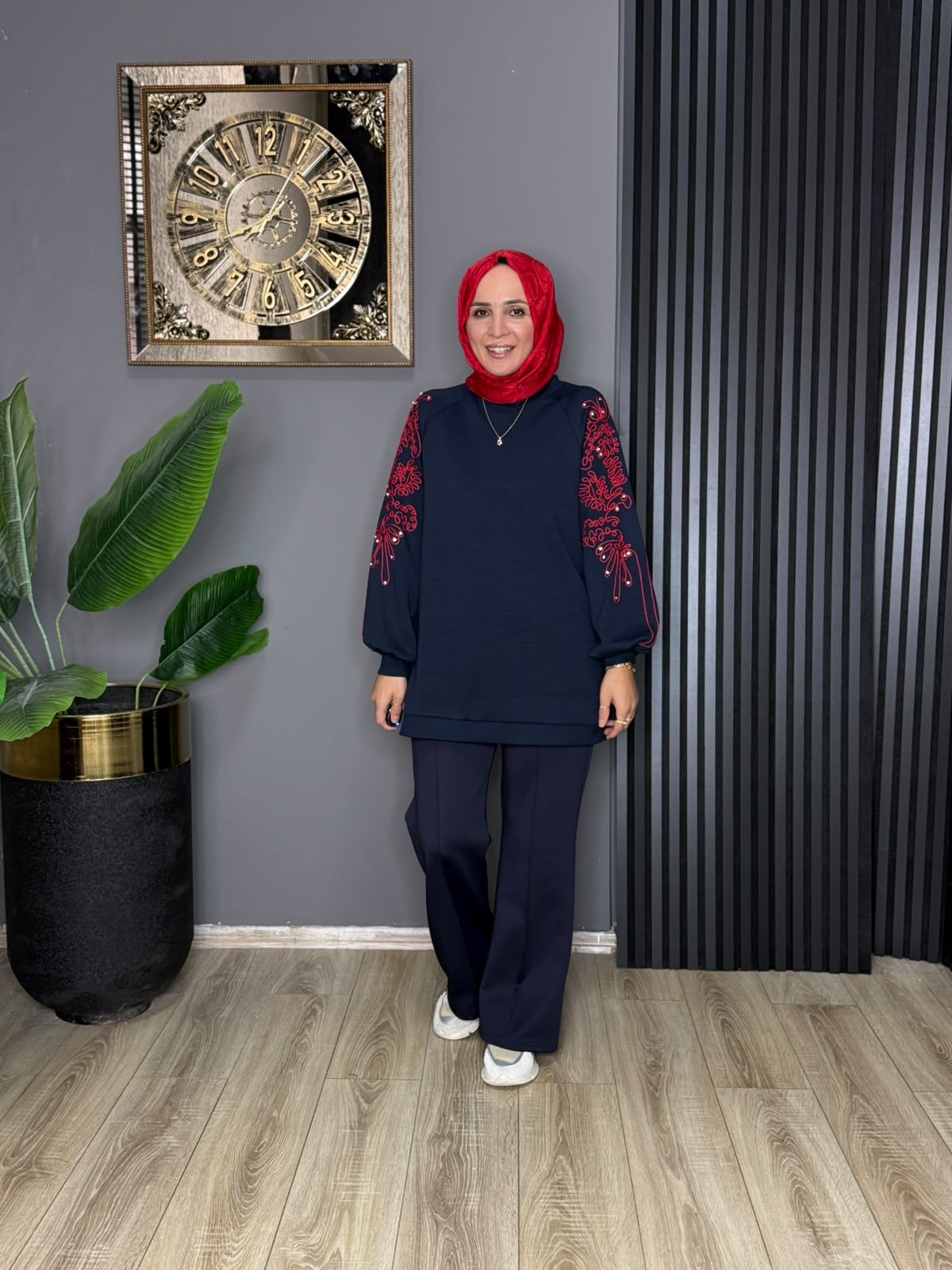 170390 NAKIŞLI TUNİK LACİVERT 