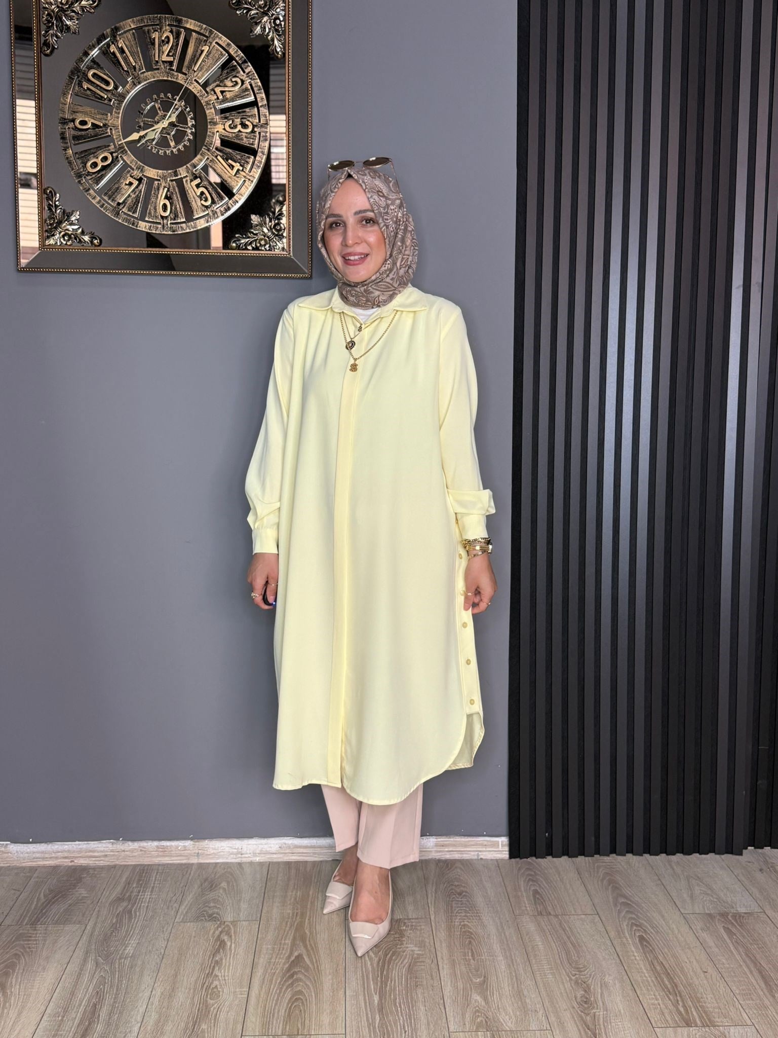 2091 YAN APOLETLİ KAP  SARI 