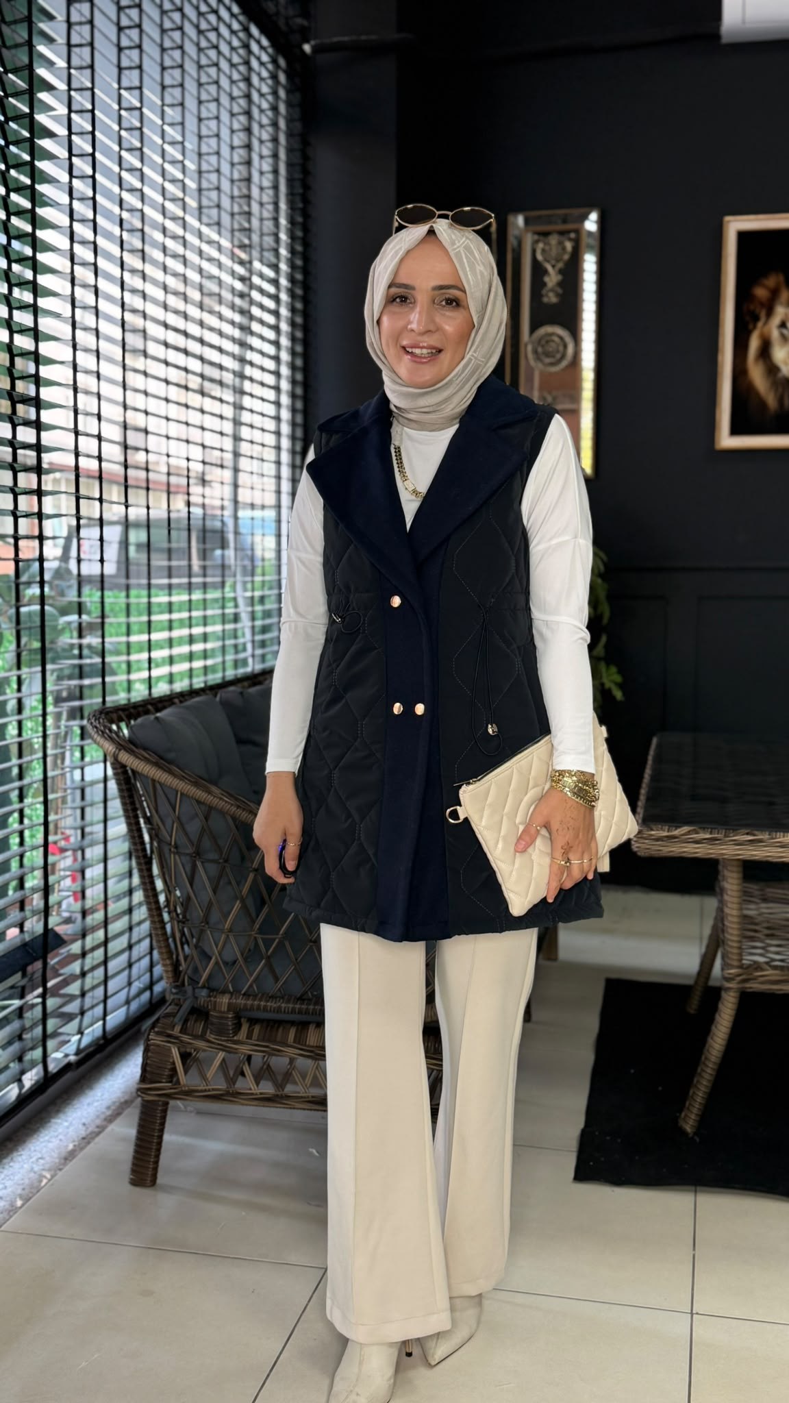 2224 LAVİN KAPİTONE YELEK LACİVERT