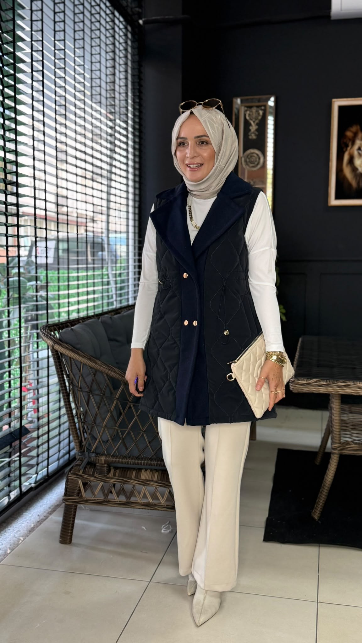 2224 LAVİN KAPİTONE YELEK LACİVERT