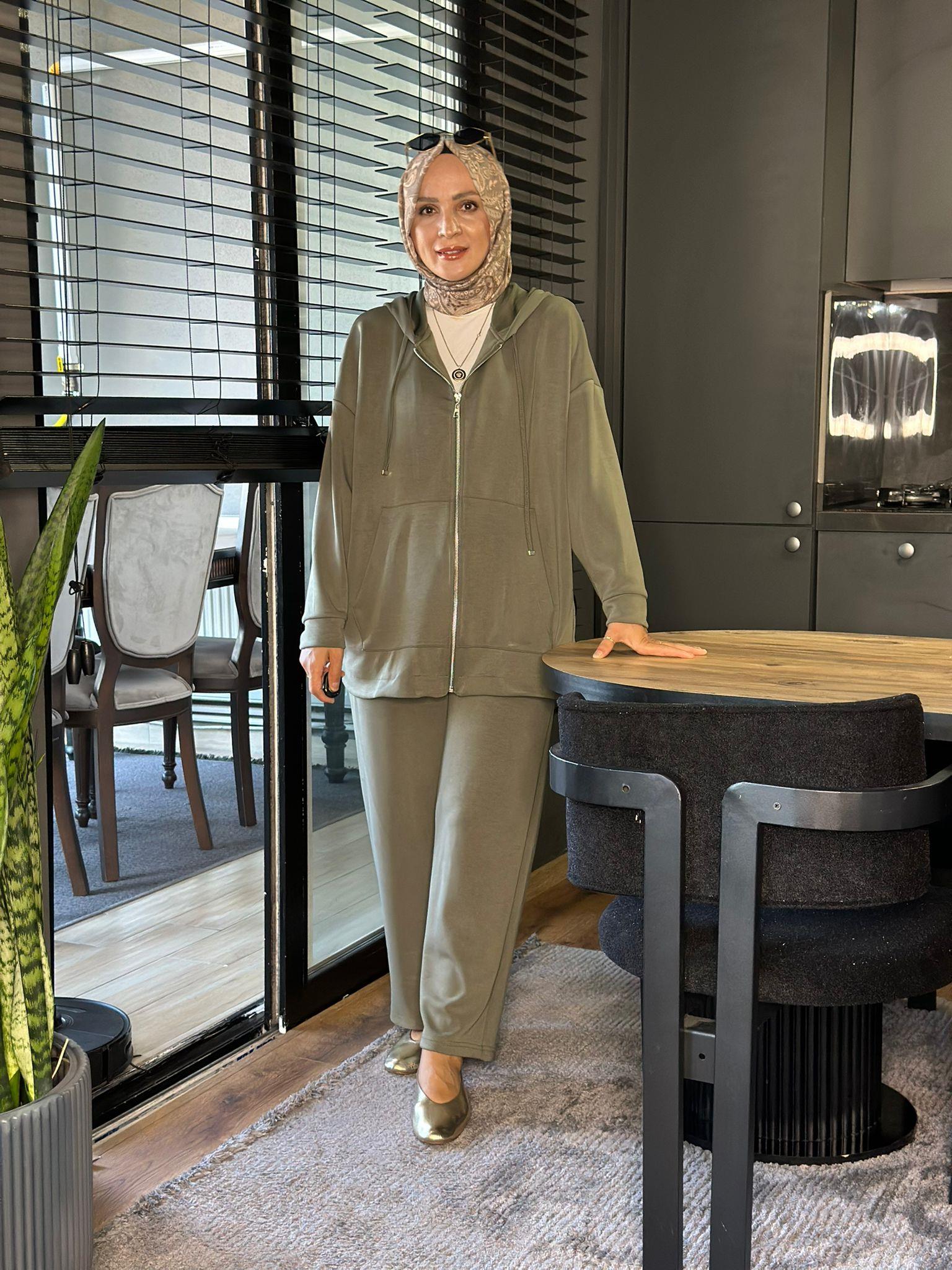 22742 KAPUŞONLU OYSHO TAKIM MİNT YEŞİLİ