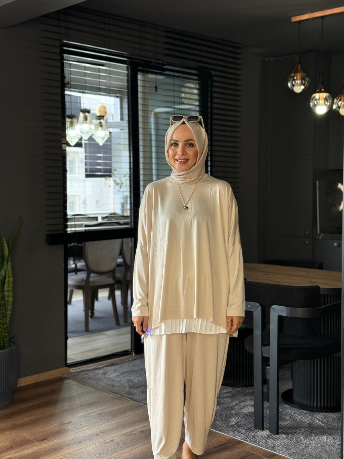 22743 İNCE OYSHO TAKIM BEJ 