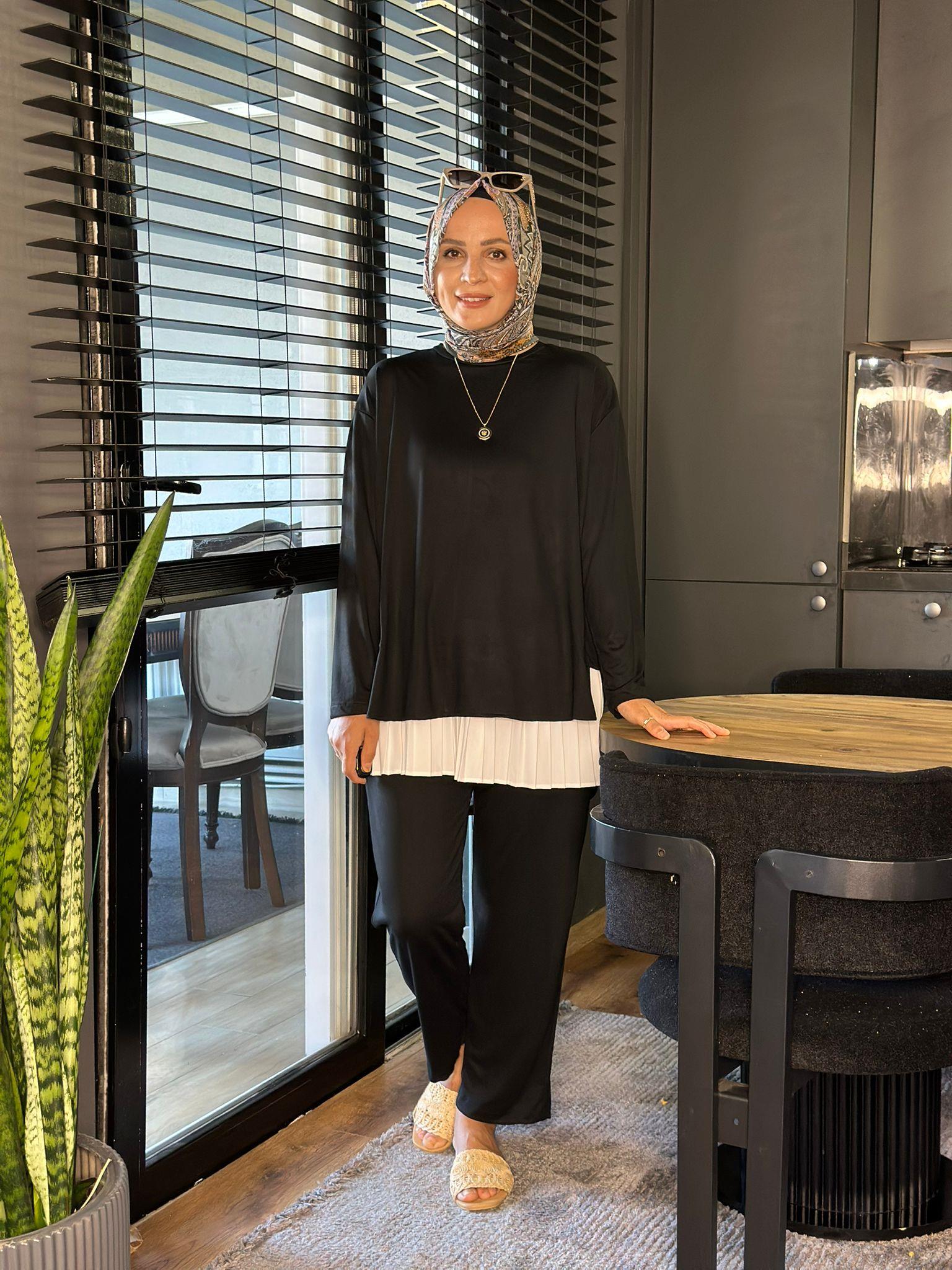 22746 YIRTMAÇLI OYSHO TAKIM SİYAH