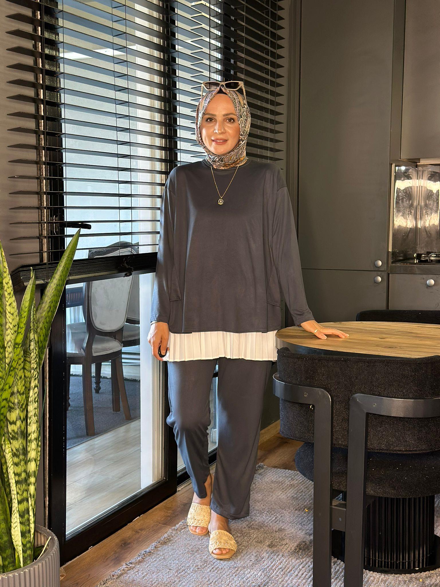 22746 YIRTMSÇLI OYSHO TAKIM GRİ S-M