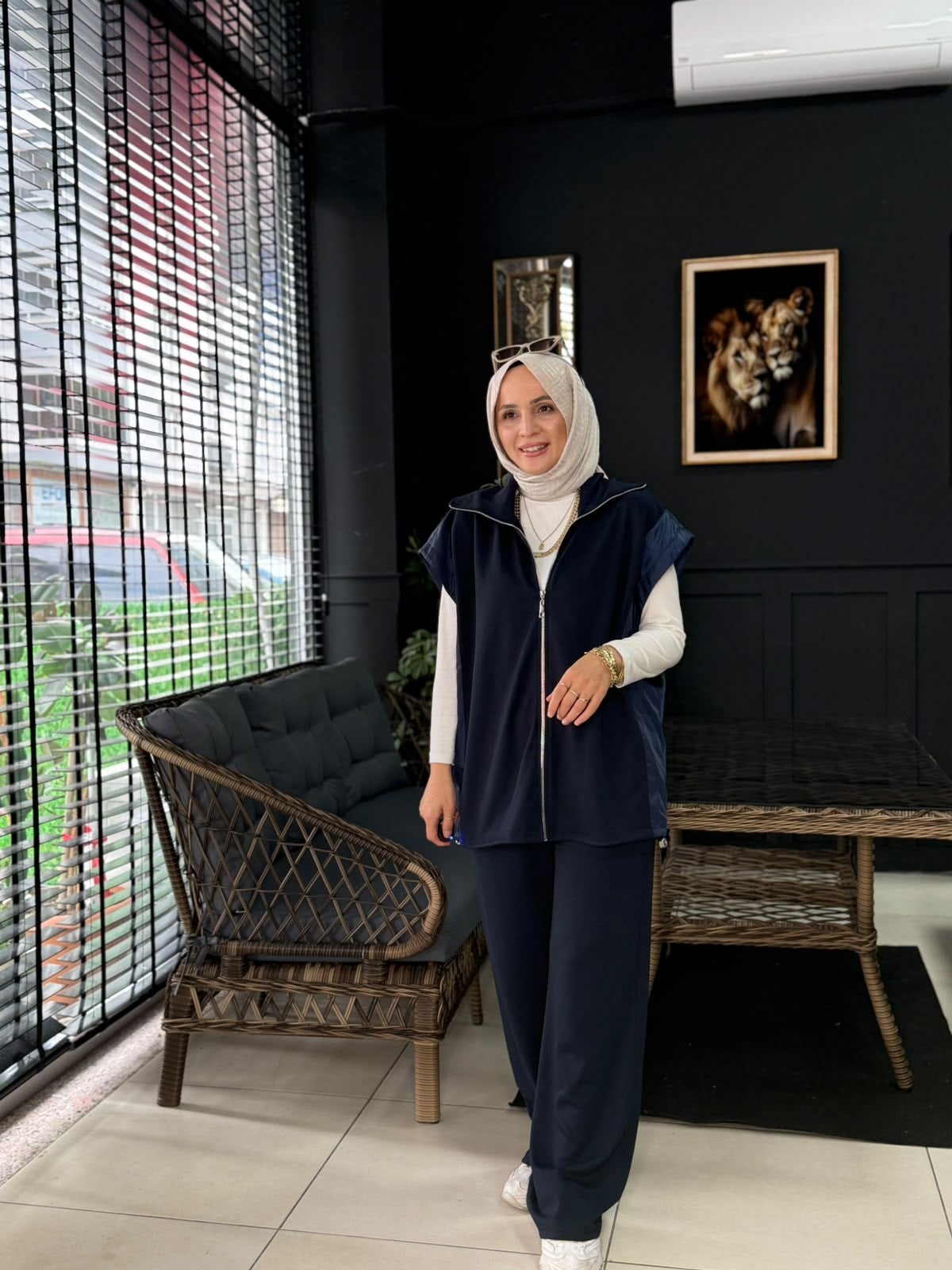 22798 YELEKLİ TAKIM LACİVERT S-M 