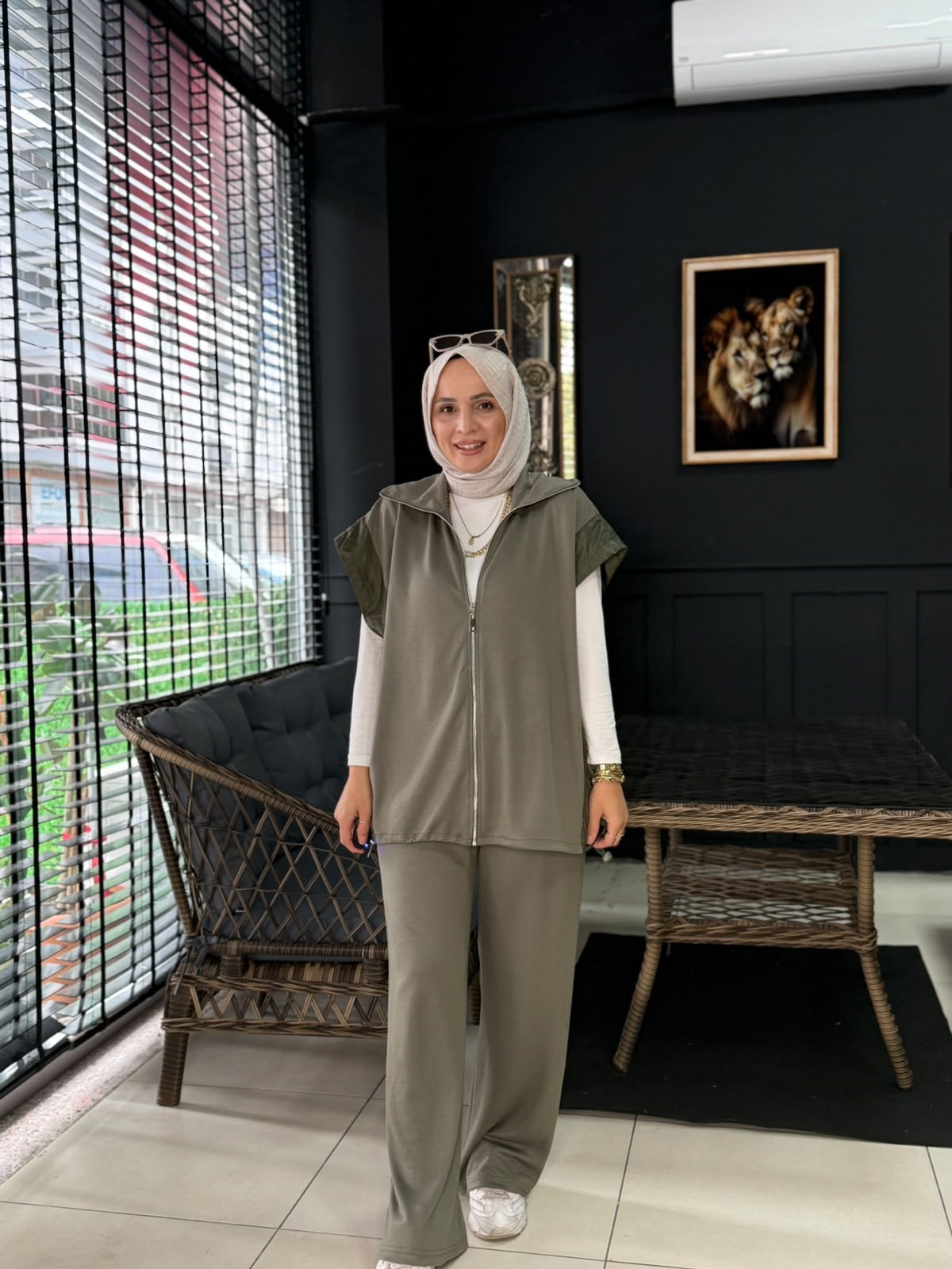 22798 YELEKLİ TAKIM YEŞİL S-M 