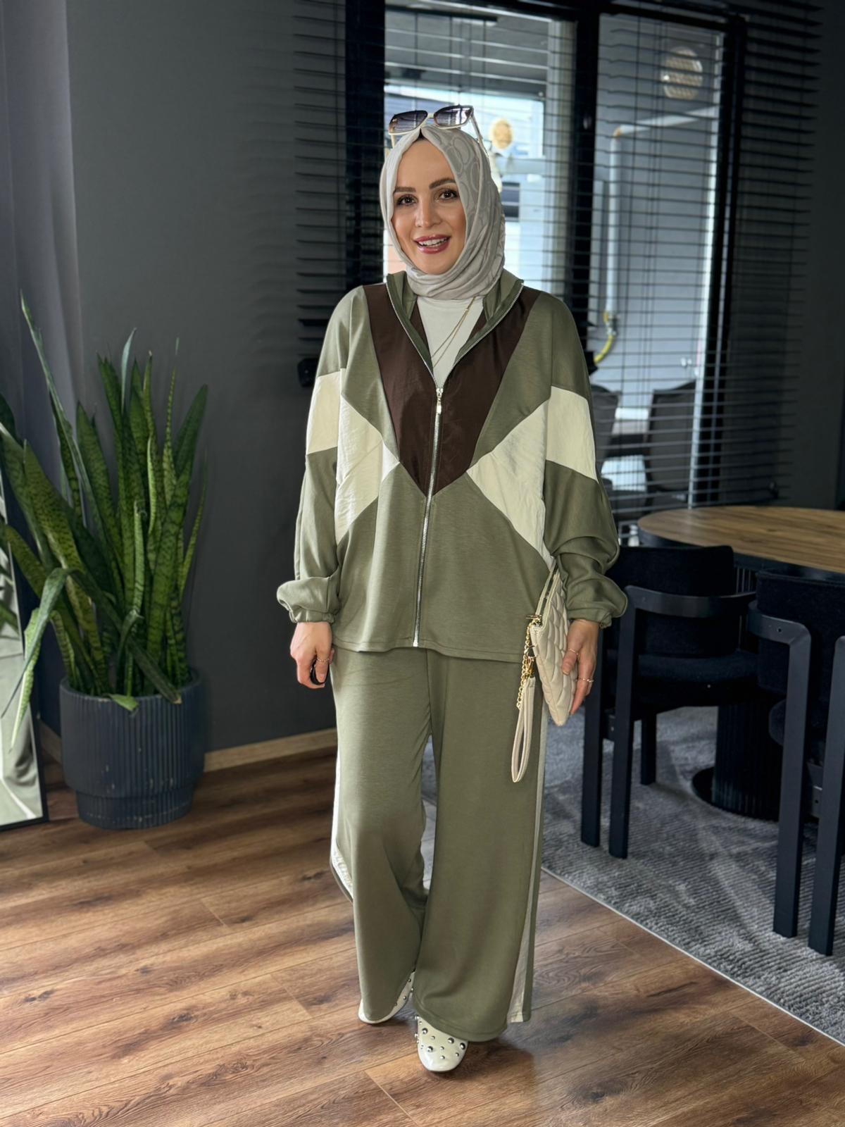 22836 ÇİFT RENK TAKIM YEŞİL 