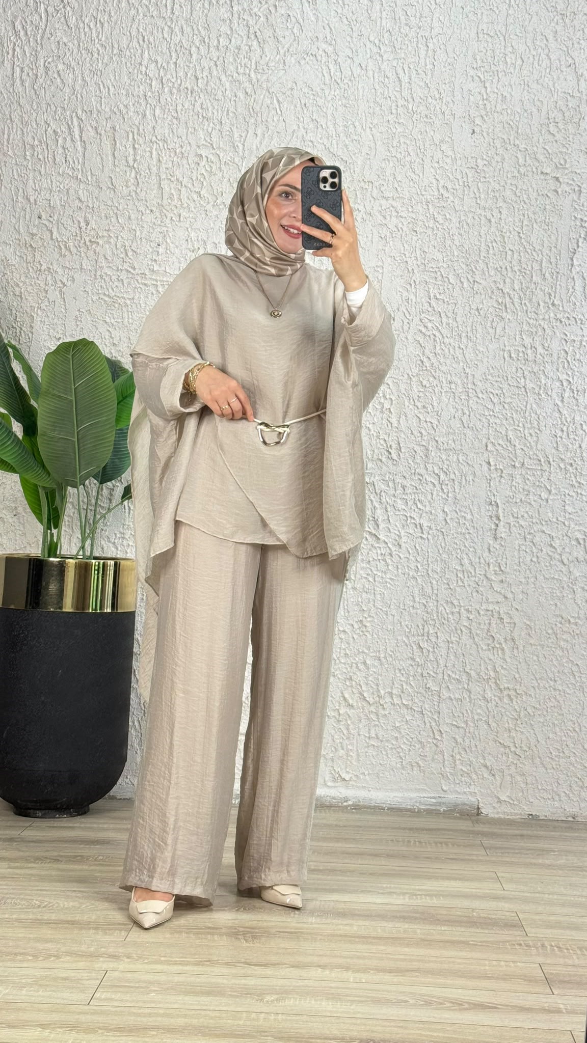 22858 ASİMETRİK TÜL TAKIM KREM 