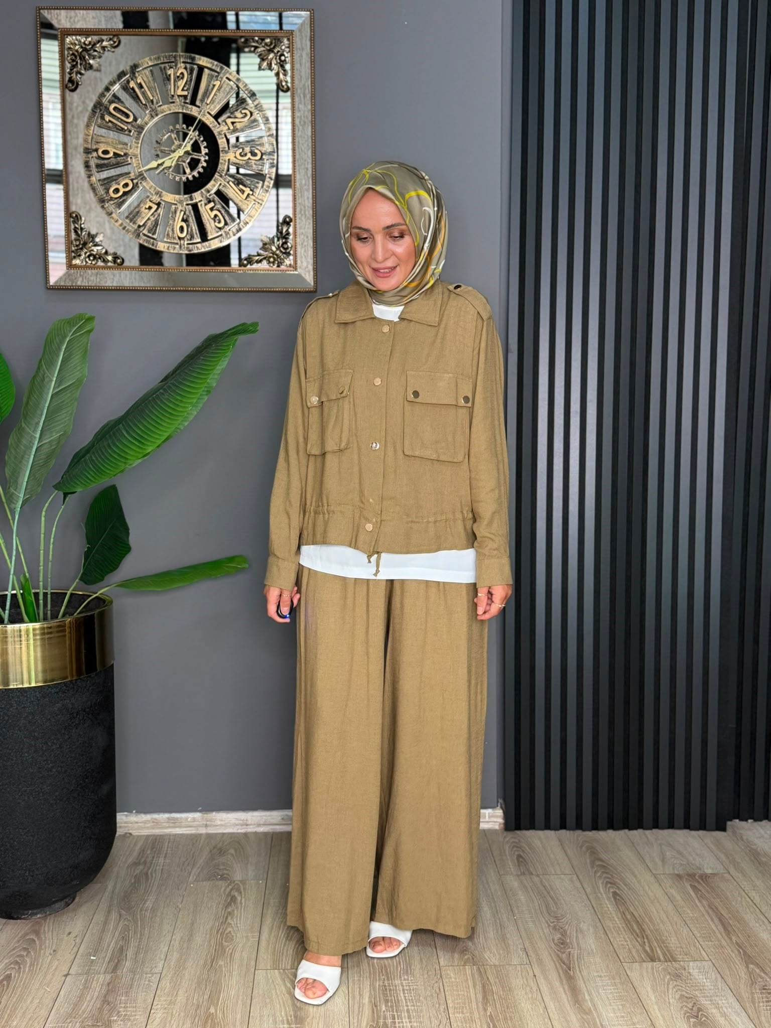 22879 MANOLYA KETEN TAKIM  HAKİ S-M